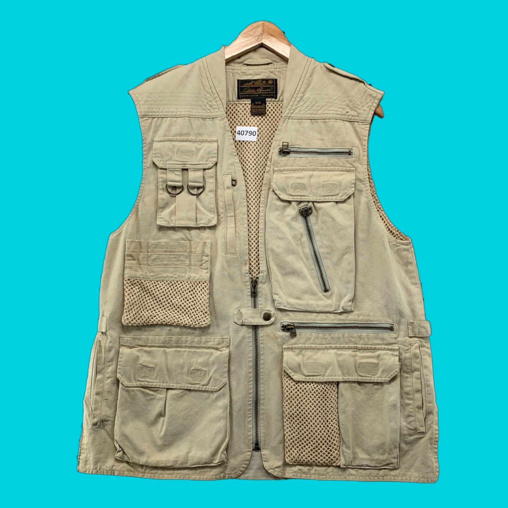 VTG Eddie Bauer Down Puffer Vest Jacket Mens XL Brown USA 24.5x29 Vintage Down Vest Puffer Jacket Mens XL Brown USA 90s