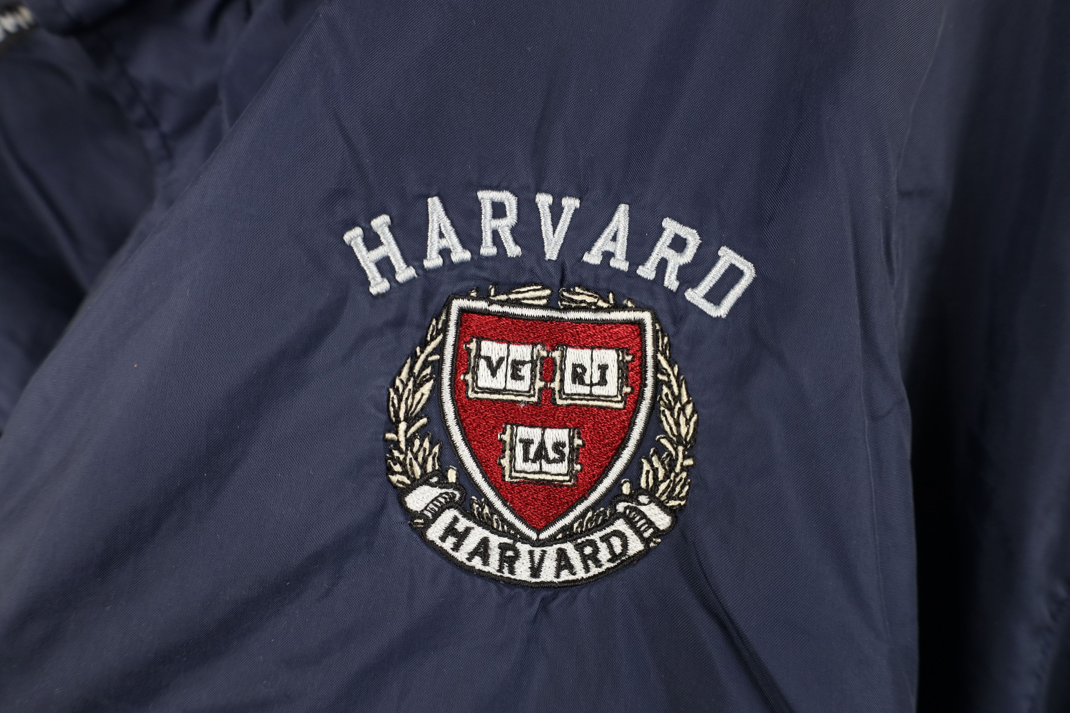 Vintage Vintage 90s Lined Harvard University Full Zip Jacket Blue Size US XXL / EU 58 / 5 - 4 Thumbnail