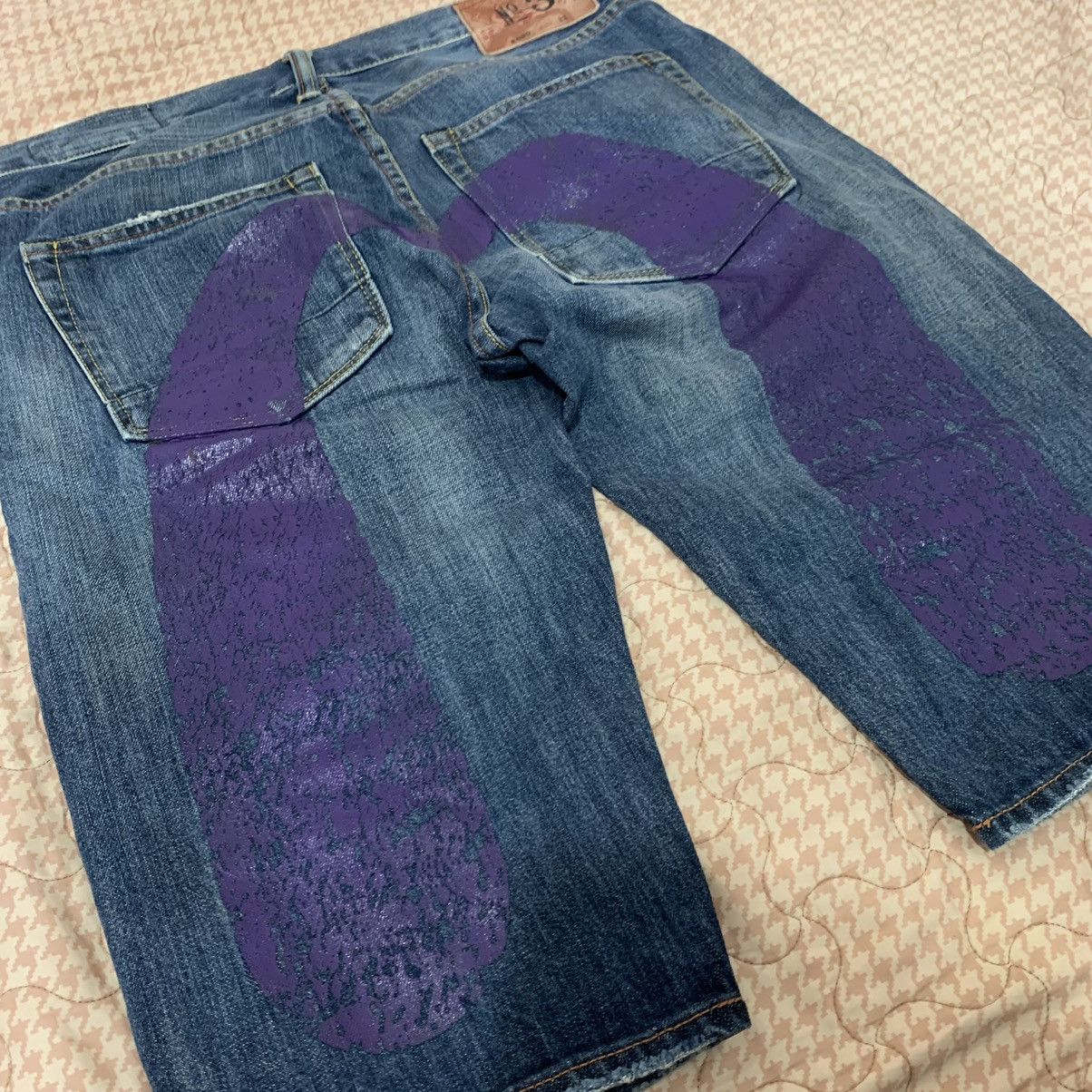 Evisu Rare Vintage Evisu Purple Daicock Selvedge Jorts Pants Size US 32 / EU 48 - 4 Thumbnail