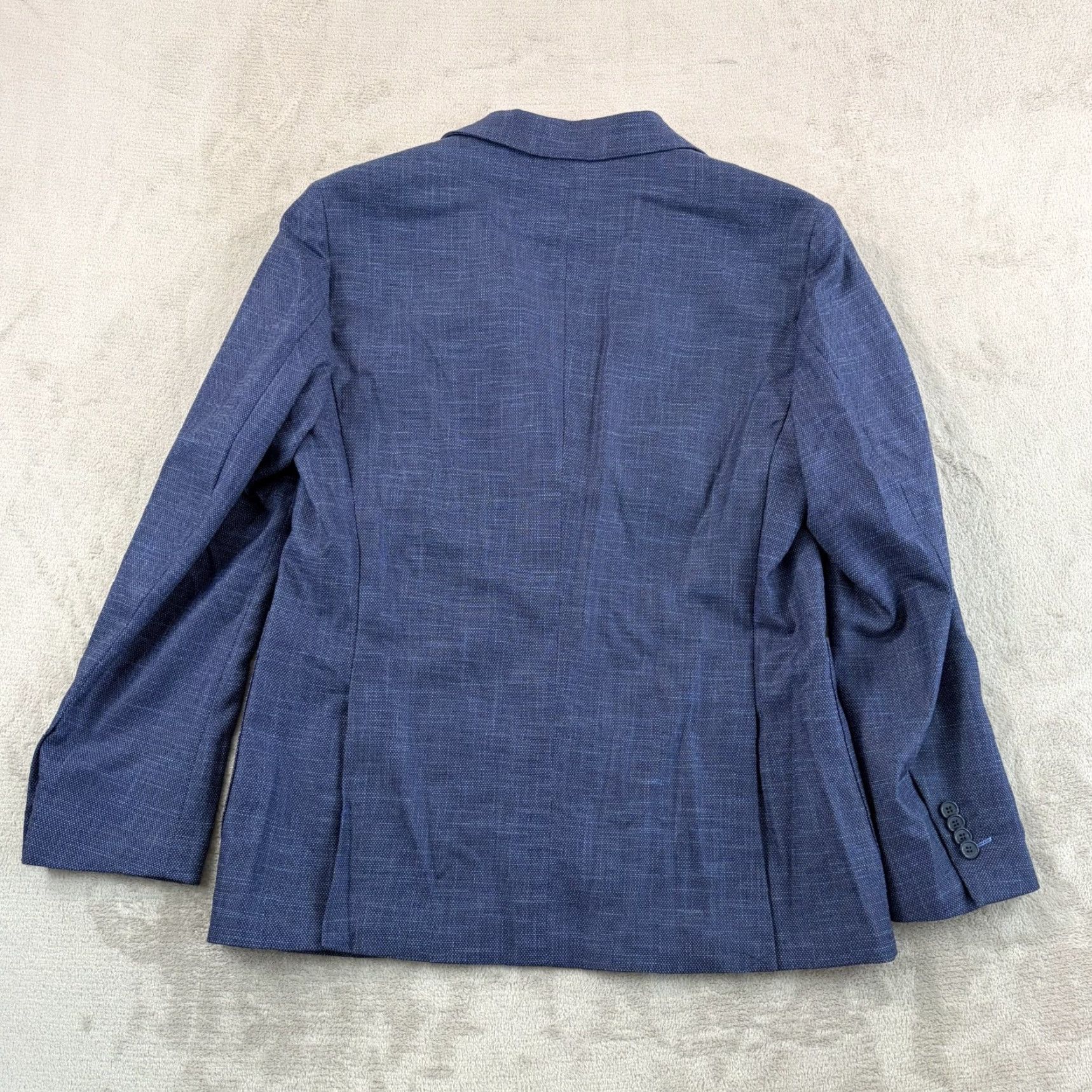 Tailorbyrd Tailorbyrd Collection Sport Coat Blazer Denim Blue 40R Men Regular Two-Button Notch Lapel Stretch Polyester Rayon Spandex NWT Size 40R - 6 Thumbnail