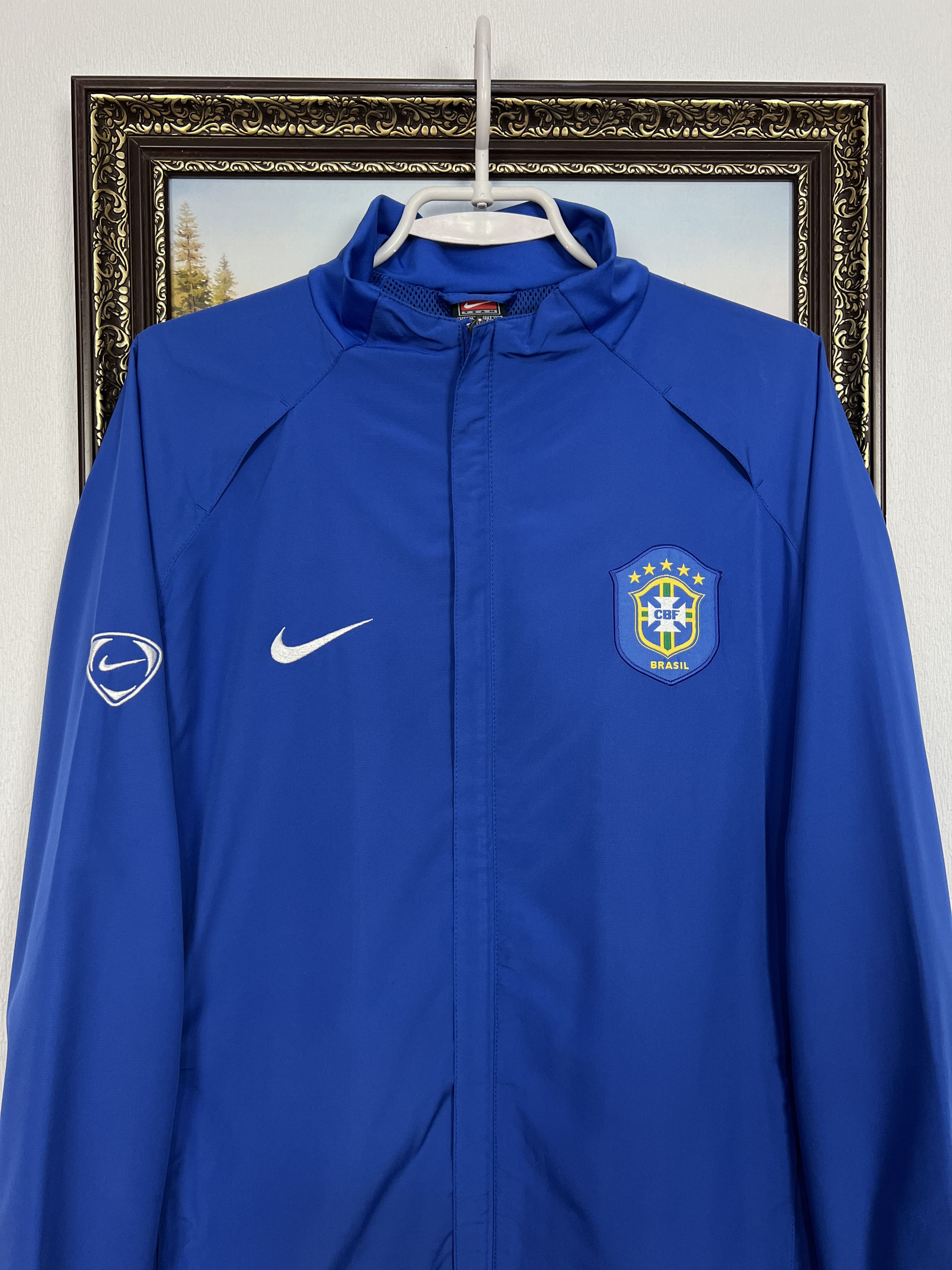 Nike Brazil Football National Team Jacket Soccer Track Top Size US M / EU 48-50 / 2 - 2 Thumbnail