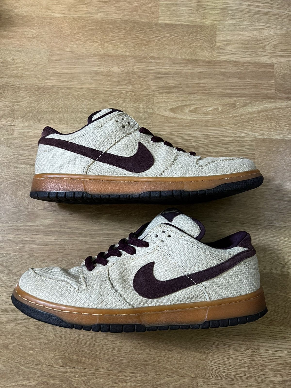 image of 2004 Nike Dunk Low Sb Red Hemp Shoes, Men's (Size 10)