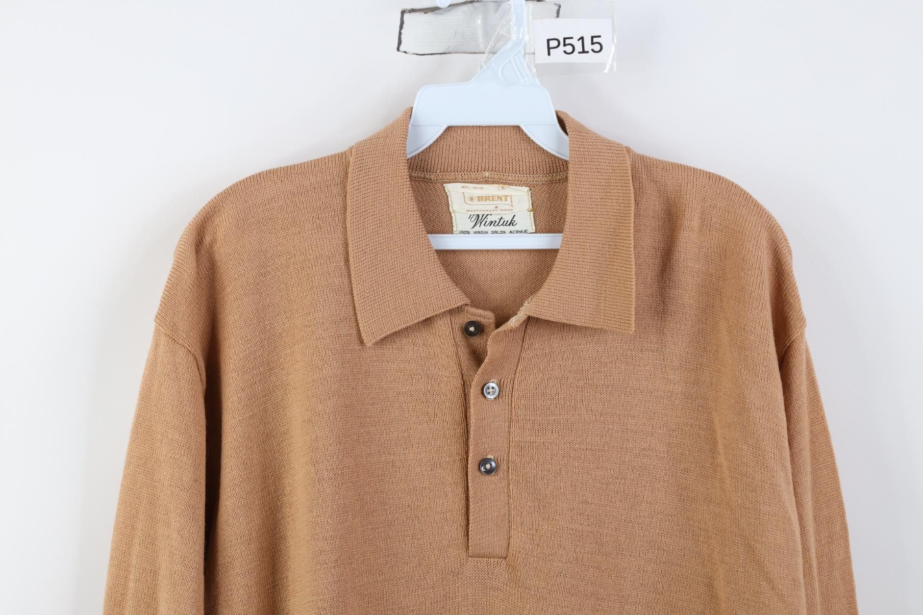 Vintage Vintage 60s Streetwear Knit Collared Long Sleeve Polo USA Size US L / EU 52-54 / 3 - 2 Thumbnail