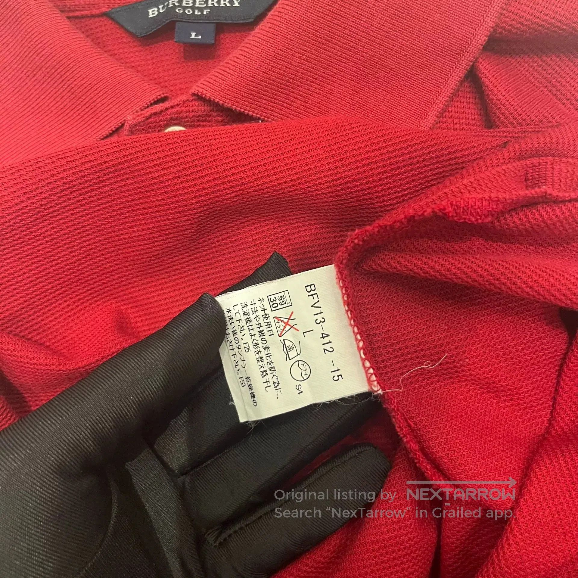 Burberry Burberry Red Golf Polo Shirt L. Size US L / EU 52-54 / 3 - 7 Thumbnail
