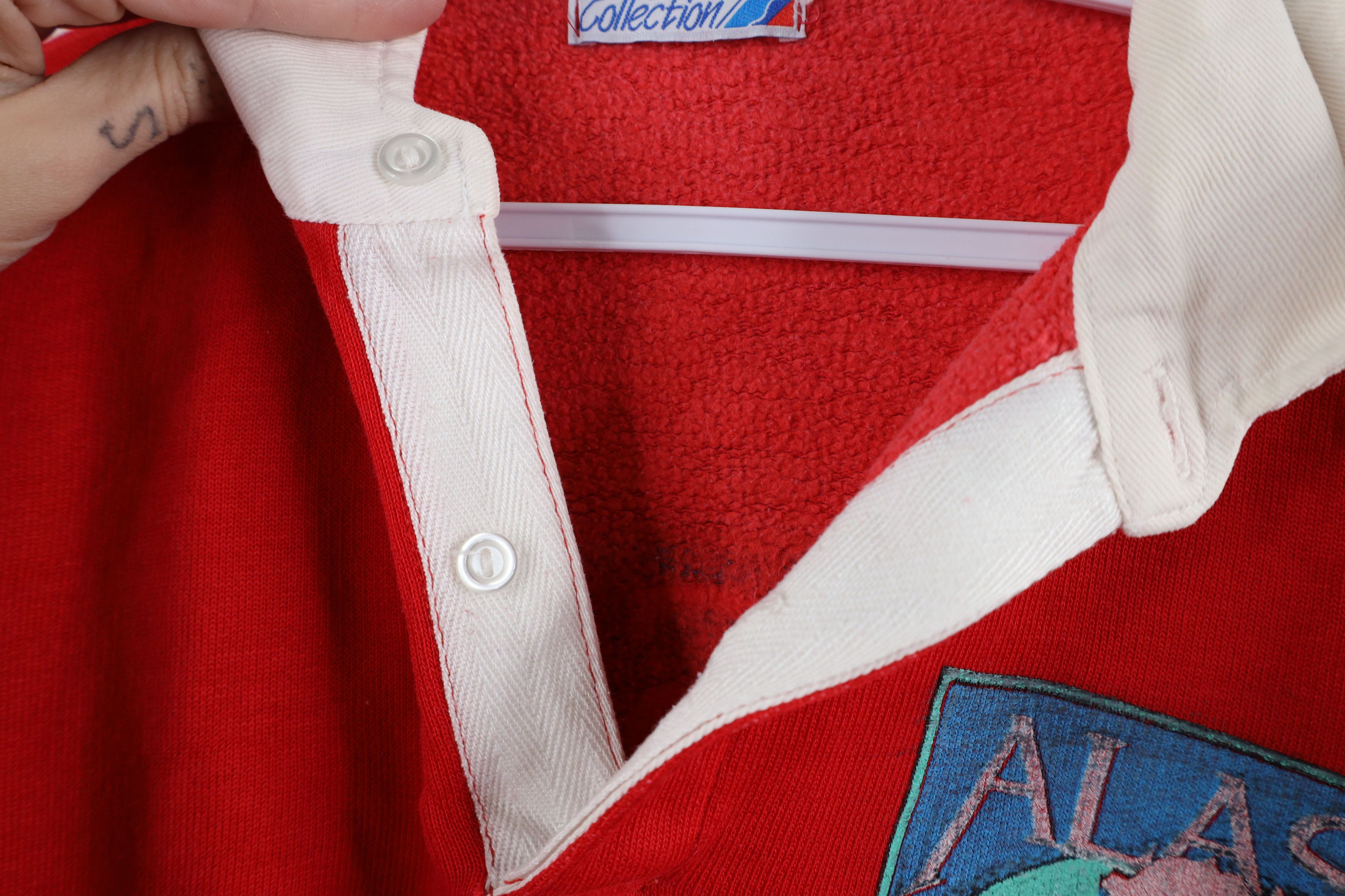 Vintage Vintage 90s Streetwear Alaska Collared Sweatshirt USA Size US M / EU 48-50 / 2 - 6 Thumbnail
