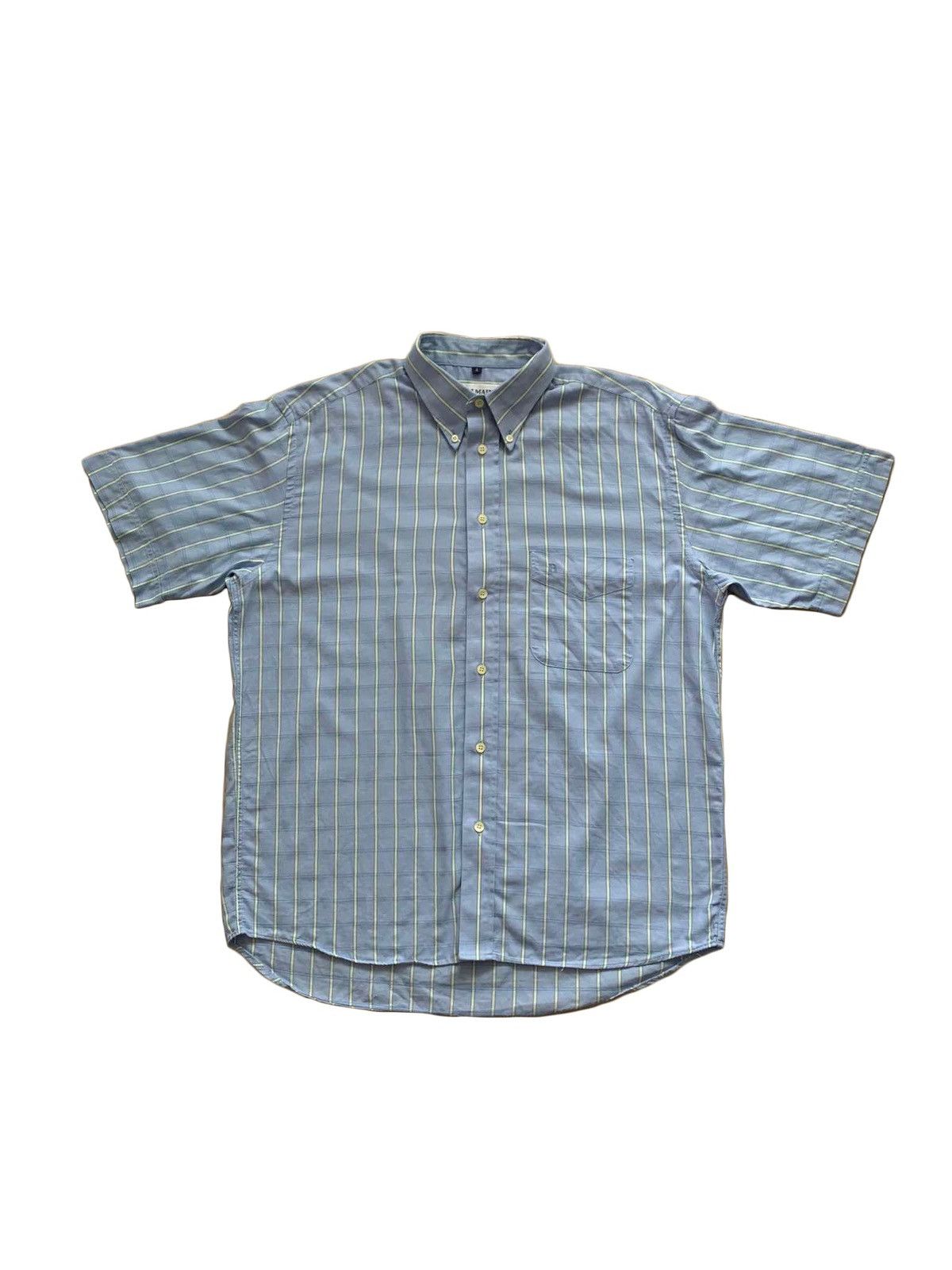 Pierre Balmain vintage Shirt button up Checkered Stripped