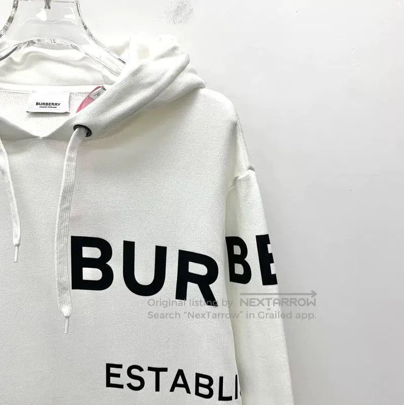 Burberry Burberry White Cotton Women's Sweatshirt. Size XS / US 0-2 / IT 36-38 - 3 Thumbnail