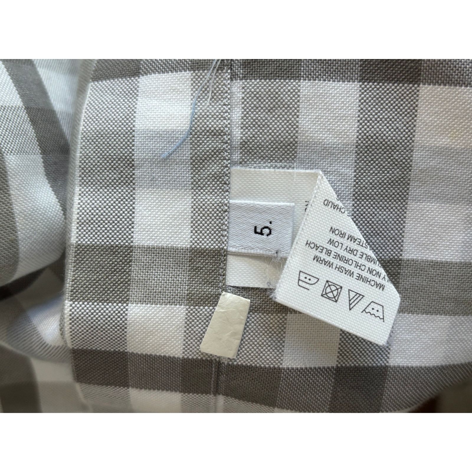 Thom Browne Thom Browne Grey Plaid Button Down Shirt Size 5 (XXL) Size US XXL / EU 58 / 5 - 5 Thumbnail