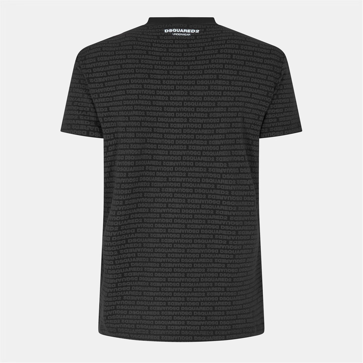 Dsquared2 o1g2r1mq0426 All Over Logo T-Shirt in Black Size US M / EU 48-50 / 2 - 6 Thumbnail
