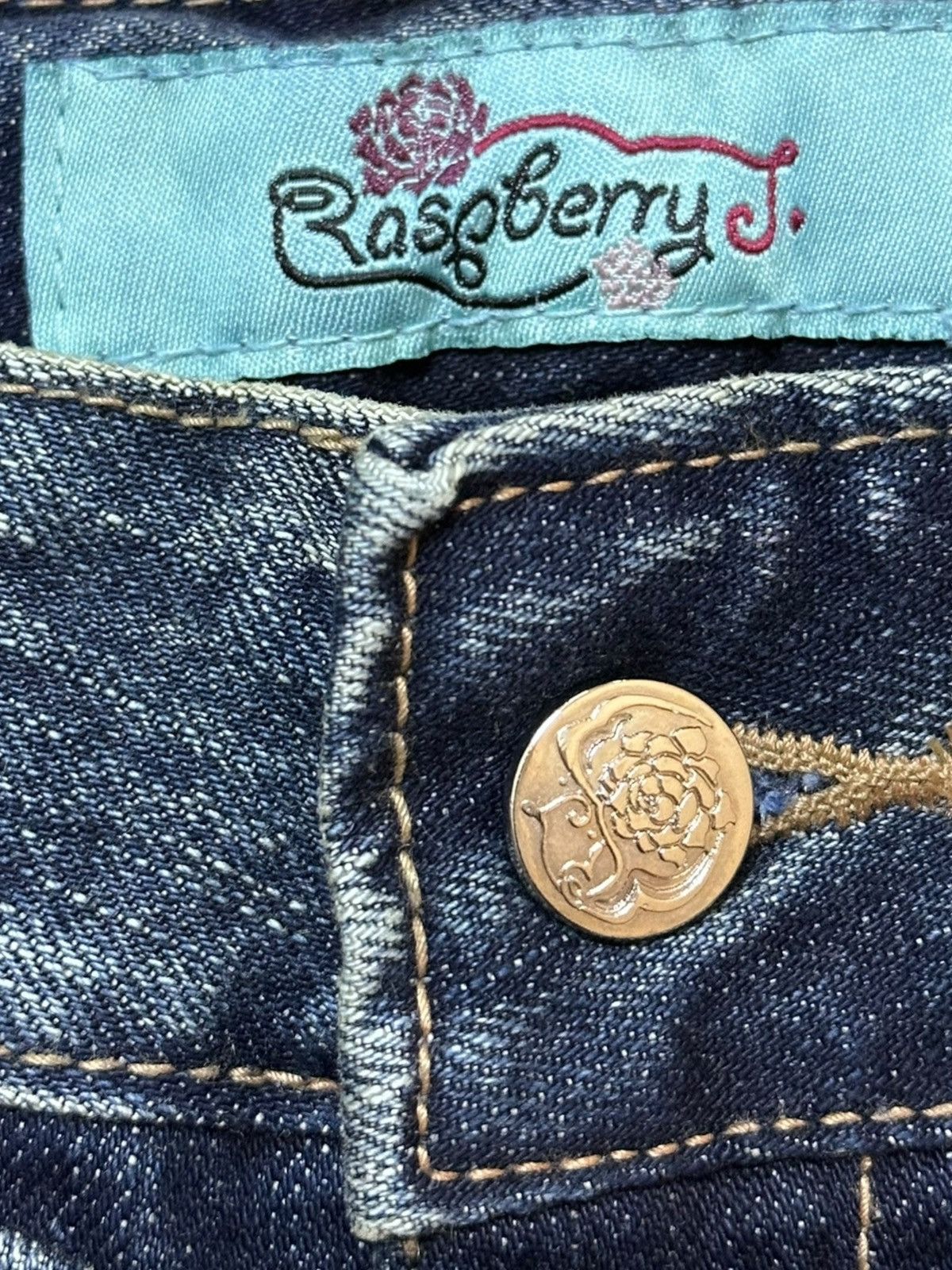 POST ARCHIVE FACTION (PAF) Vintage Raspberry Flare Bootcut Embroidery Skulls Punk Denim Size US 30 / EU 46 - 11 Thumbnail
