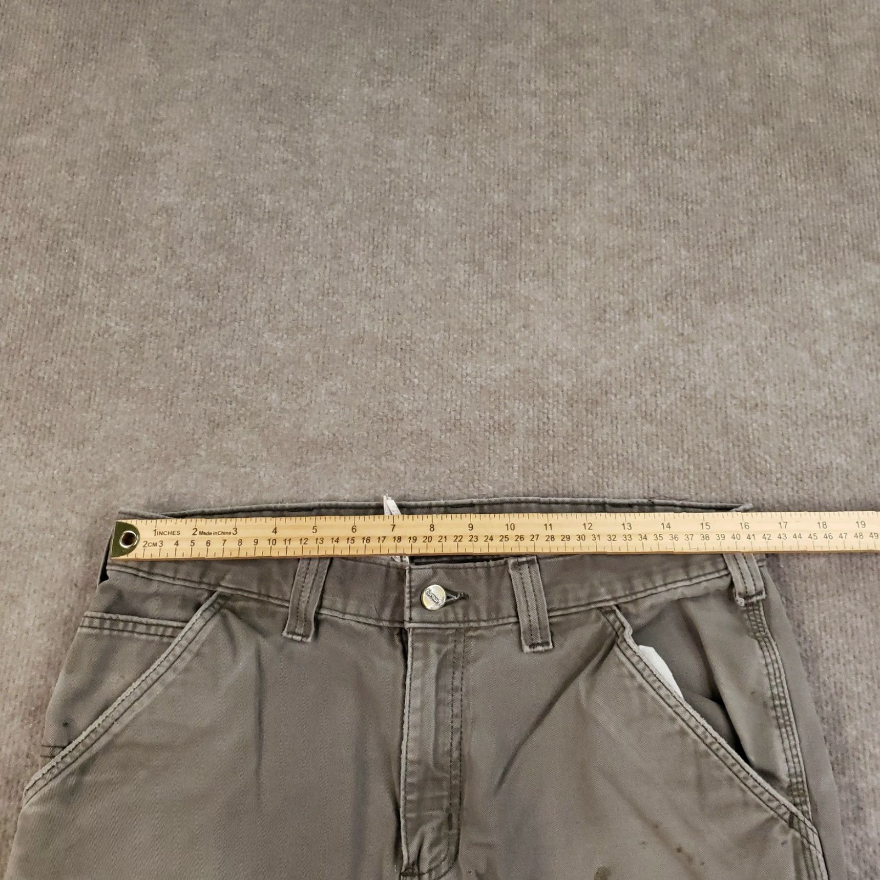 Carhartt Carhartt Carpenter Pants Men 34x32 Green Distressed Paint Relaxed Workwear Straight 5-Pocket Mens Size US 34 / EU 50 - 5 Thumbnail