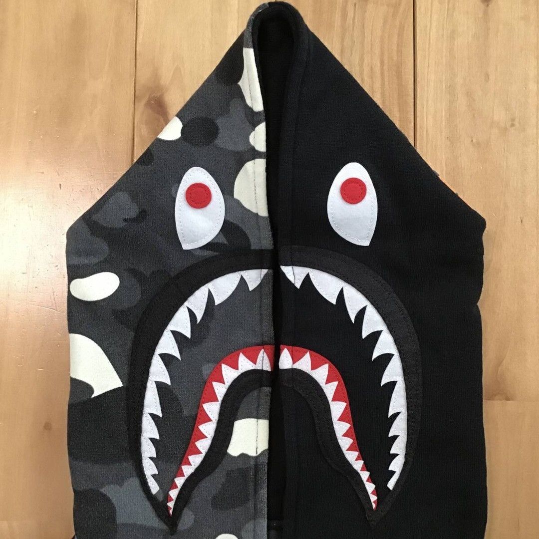 Bape 💫Glow in the dark BAPE City camo shark hoodie varsity jacket Size US S / EU 44-46 / 1 - 4 Thumbnail