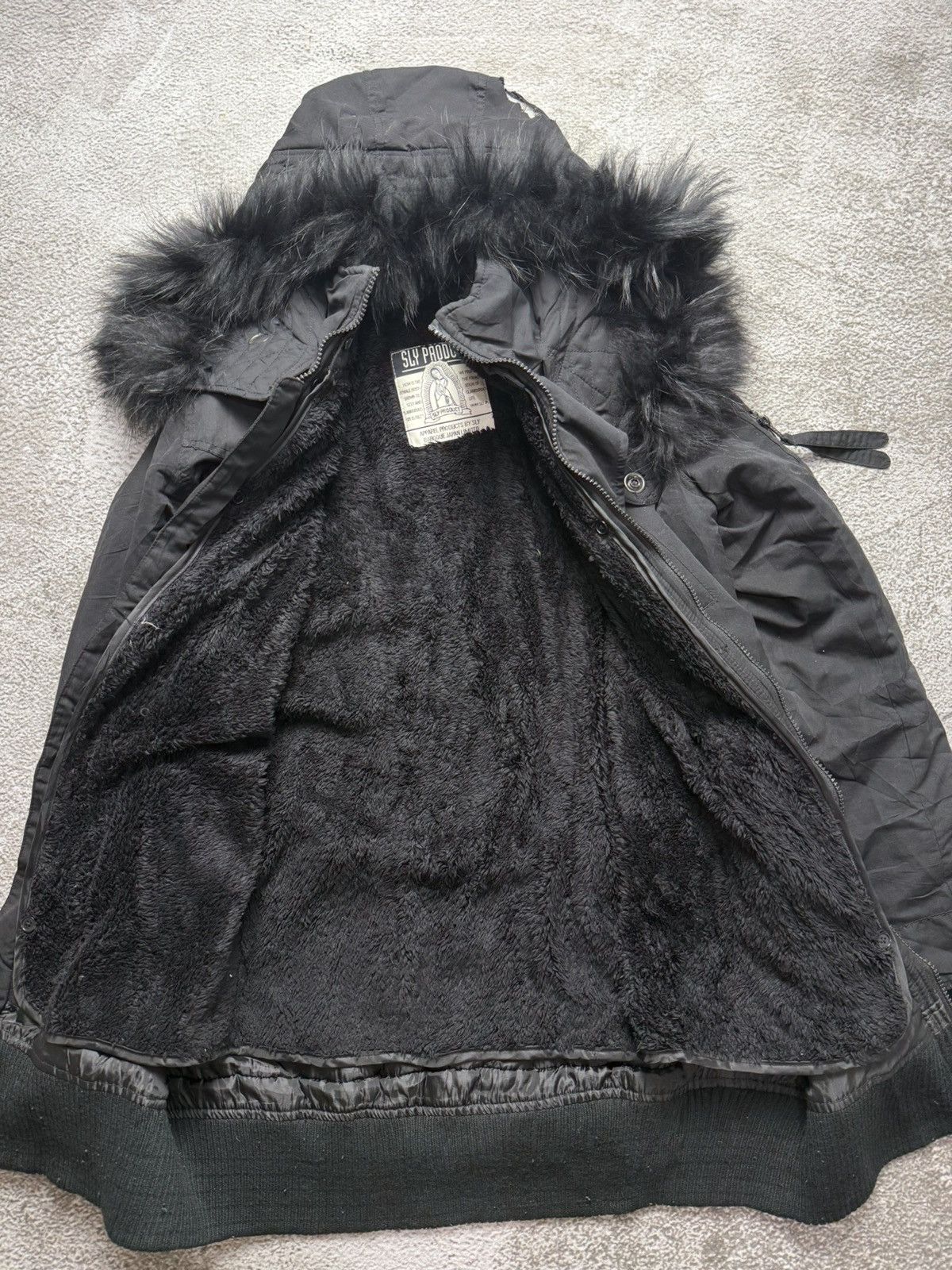 SLY Sly Fur Racoon Black Jacket Size US M / EU 48-50 / 2 - 8 Thumbnail