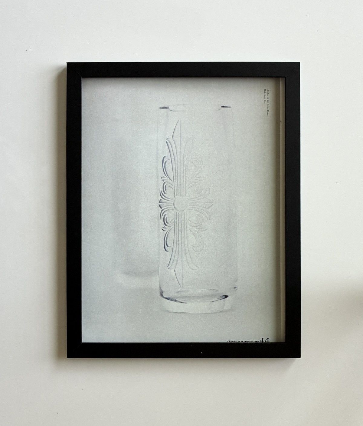 Chrome Hearts Chrome Hearts glass cup Framed poster 9x11 Size ONE SIZE - 1 Thumbnail