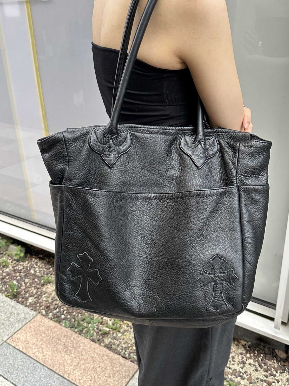 Chrome Hearts Shoulder Bag 4 Pockets 4 Cross Patch Tote | Grailed