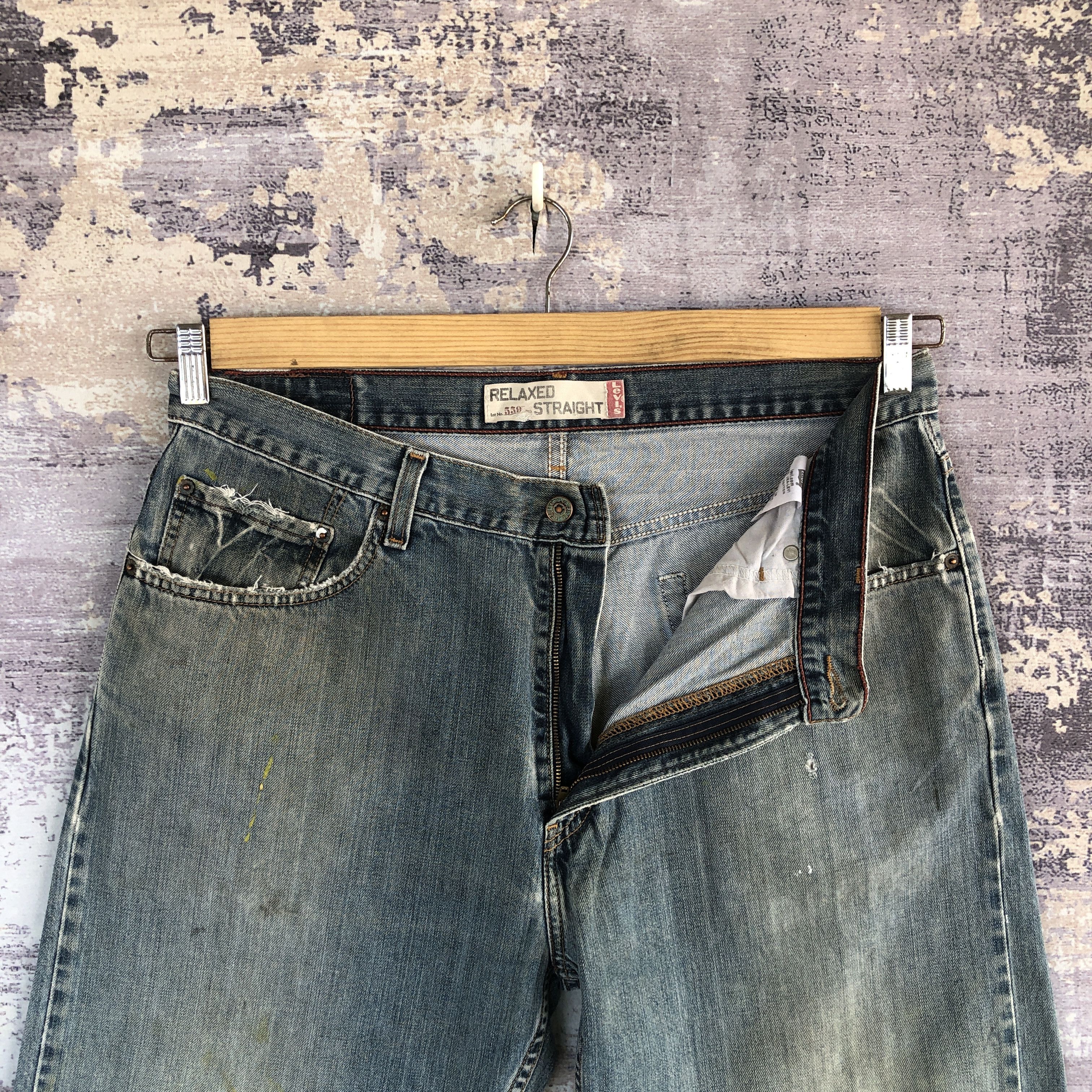 Levi's Vintage Levis Baggy Jeans Levi's 559 Faded Light Wash Denim Size US 34 / EU 50 - 5 Thumbnail