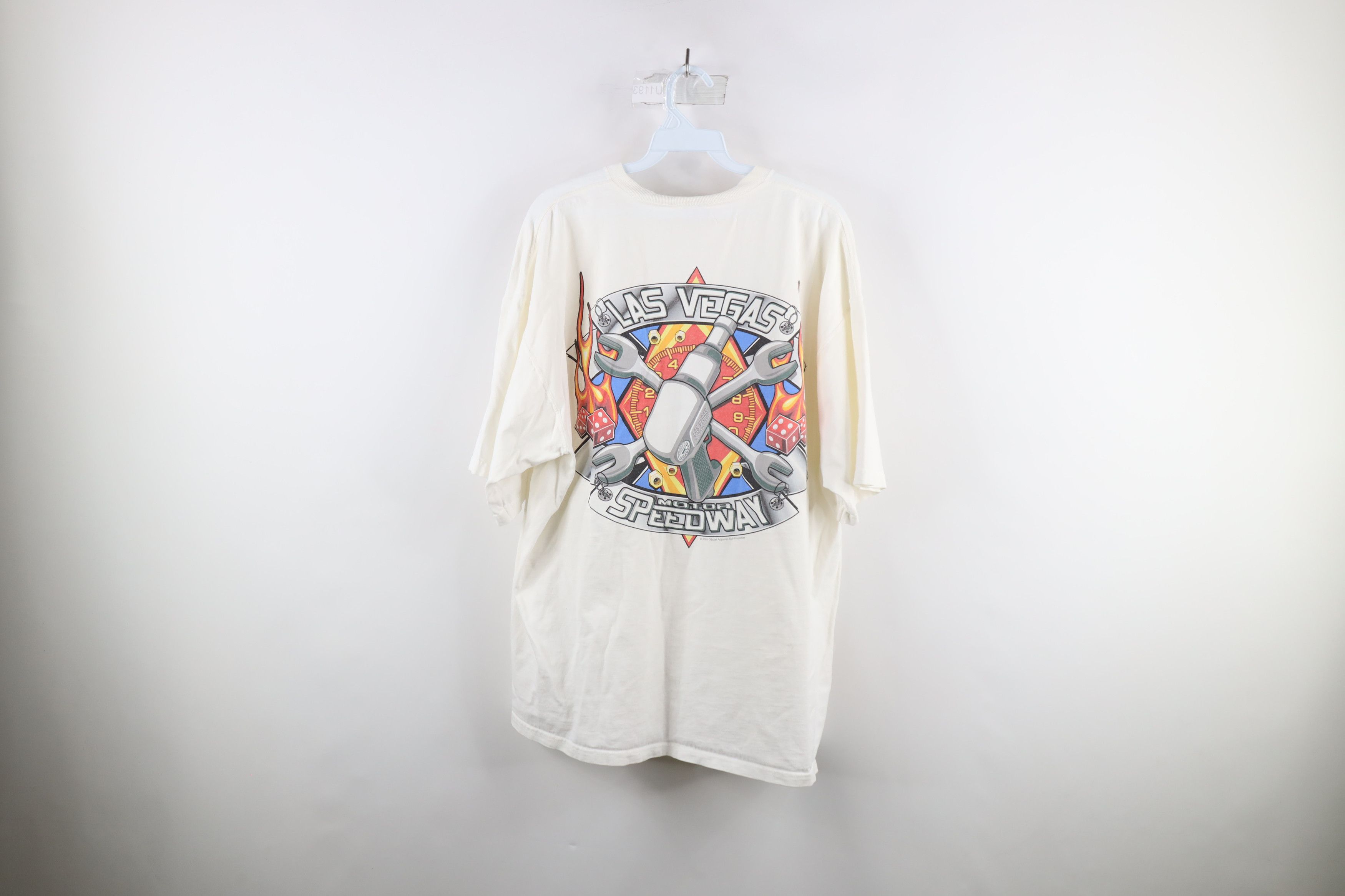 Vintage Vintage Y2K Las Vegas Motor Speedway Fire Dice T-Shirt Size US XXL / EU 58 / 5 - 9 Thumbnail