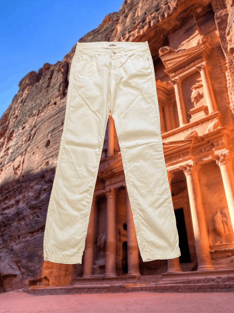 Versace Vintage white jeans Y2K Versace luxury streetwear Size 27" / US 4 / IT 40 - 1 Thumbnail