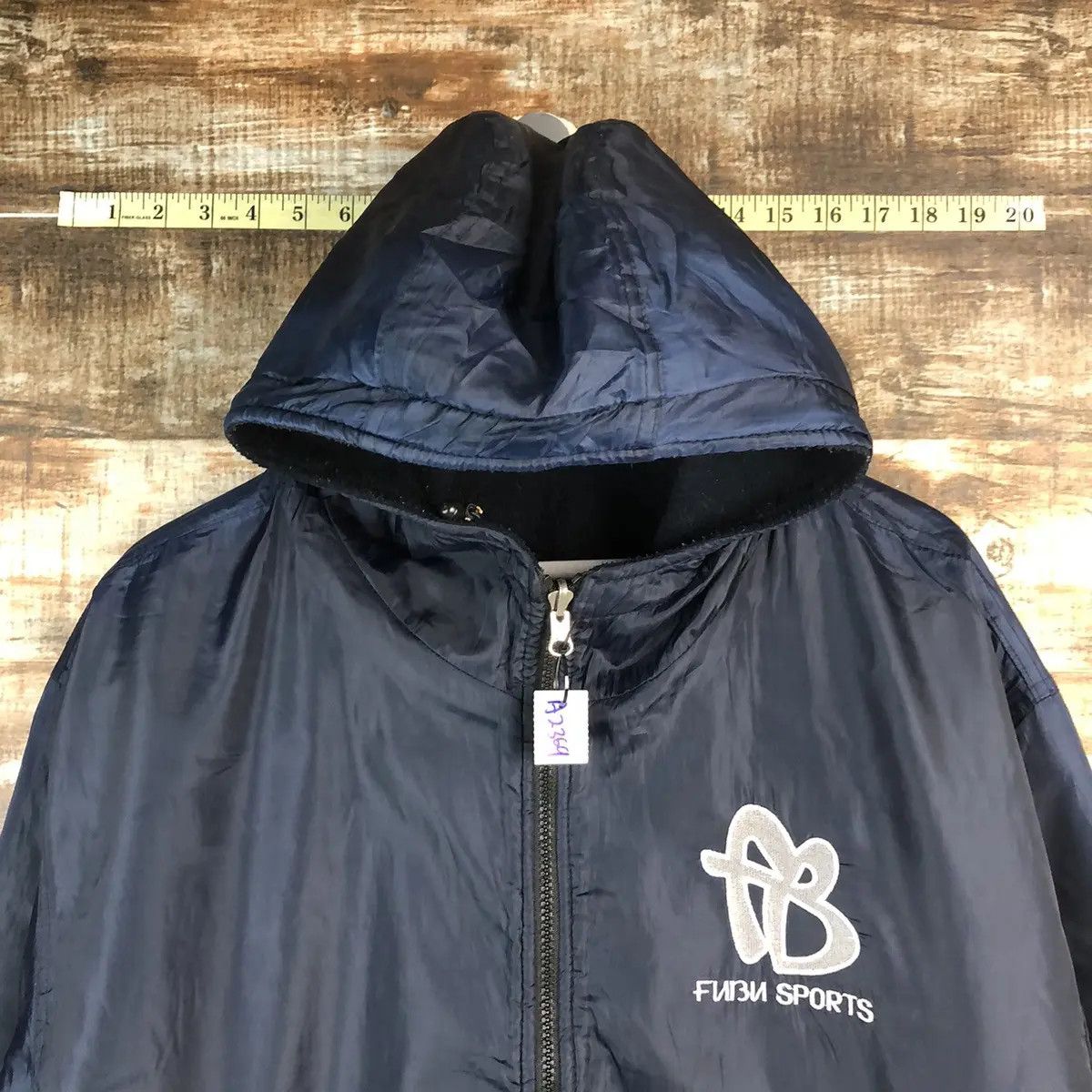 Fubu Fubu Sports Dark blue Hoodie windbreaker #A2369 Size US XL / EU 56 / 4 - 8 Thumbnail
