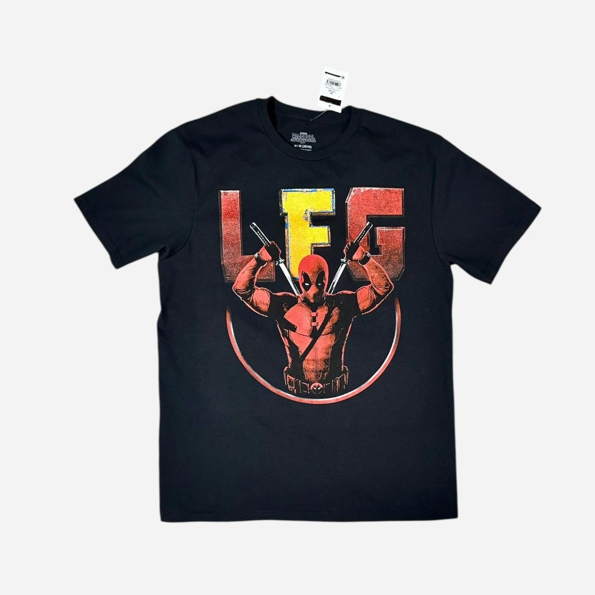 Marvel Comics Marvel Studios Men’s Black Deadpool LFG Graphic T-Shirt Sz M Size US M / EU 48-50 / 2 - 9 Thumbnail