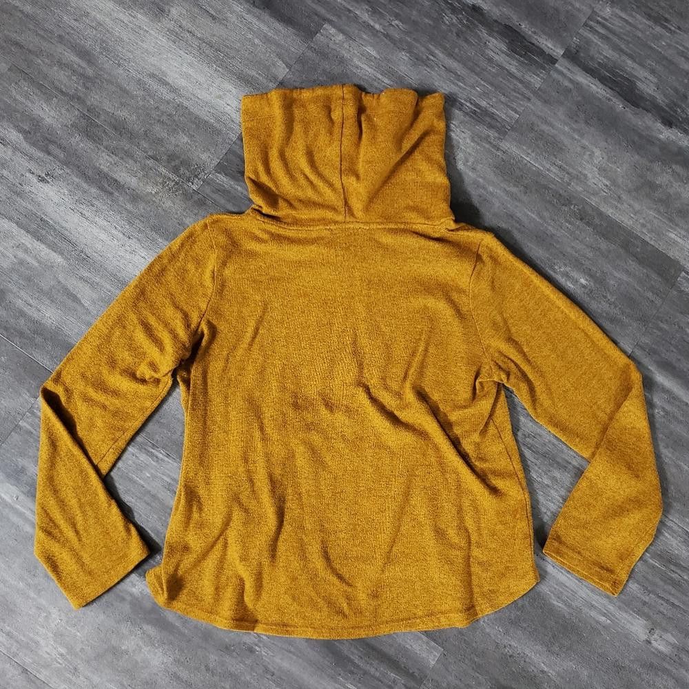 Inis Meain Burnt Orange Iris Cowl Neck Sweater Size L / US 10 / IT 46 - 2 Thumbnail