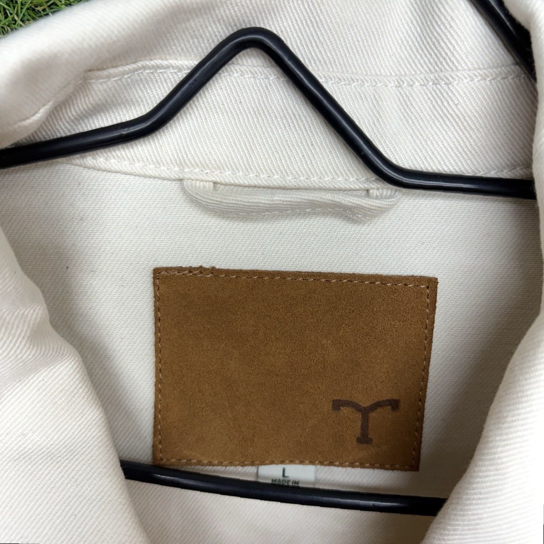 Tecovas TECOVAS Denim Jacket Mens Large Western Goods Cream Trucker Style Made in Turkey Jacket Western Mens Large Ivory Denim Cream Size US L / EU 52-54 / 3 - 7 Thumbnail