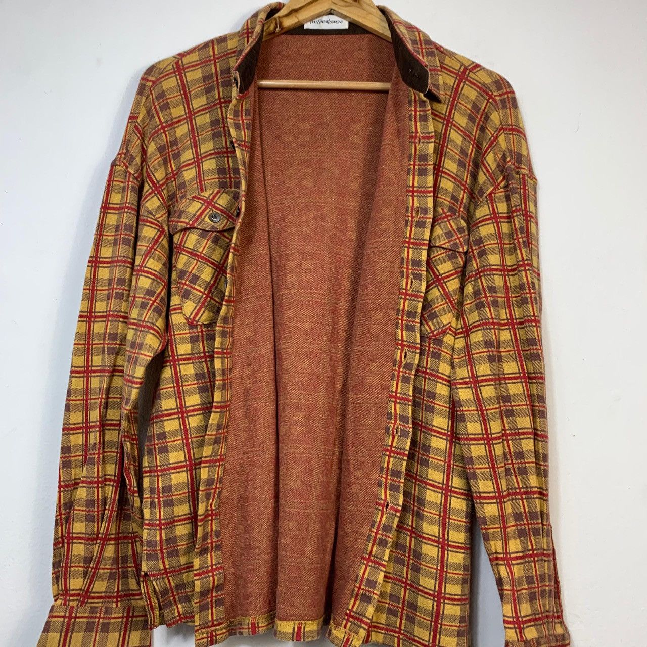 Yves Saint Laurent VTG YSL Yves Saint Laurent Check Flannel Shirt Long Sleeve Size US L / EU 52-54 / 3 - 3 Thumbnail