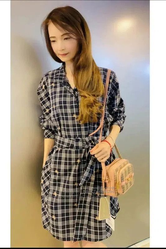 Burberry Burberry M-Size Multi-Color Long Sleeve Dress. Size M / US 6-8 / IT 42-44 - 8 Thumbnail