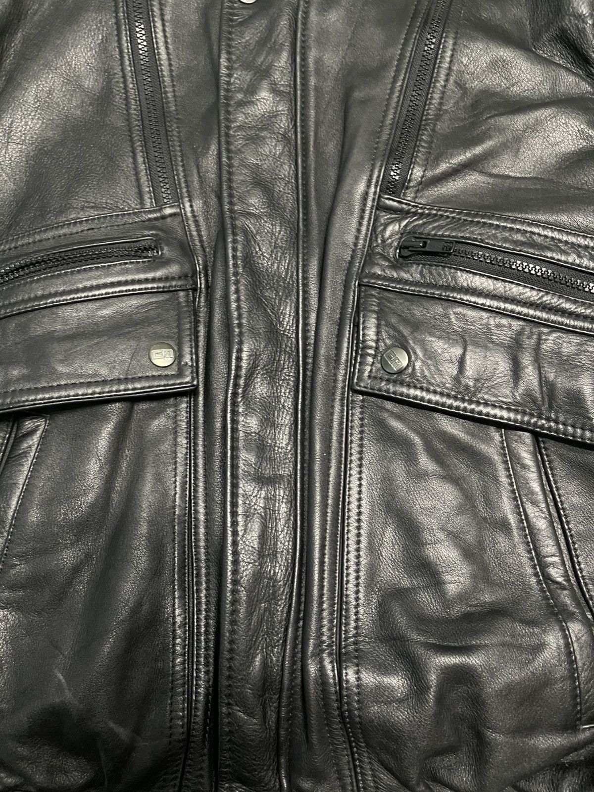 Other Vintage PLICANA leather biker Jacket Size US L / EU 52-54 / 3 - 11 Thumbnail