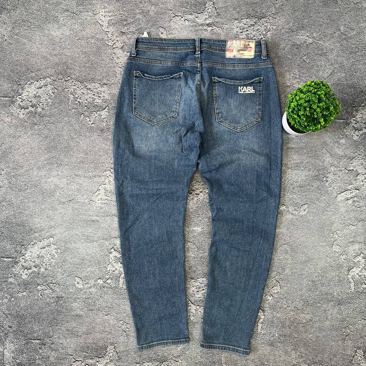 Karl Lagerfeld × Vintage Vintage Denim Karl Lagerfeld Flare denim pants/ Size US 34 / EU 50 - 1 Thumbnail