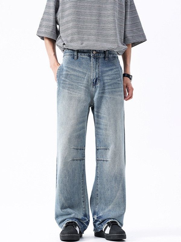 Japanese Brand Men's high school street whisker loose jeans Size US 32 / EU 48 - 2 Thumbnail