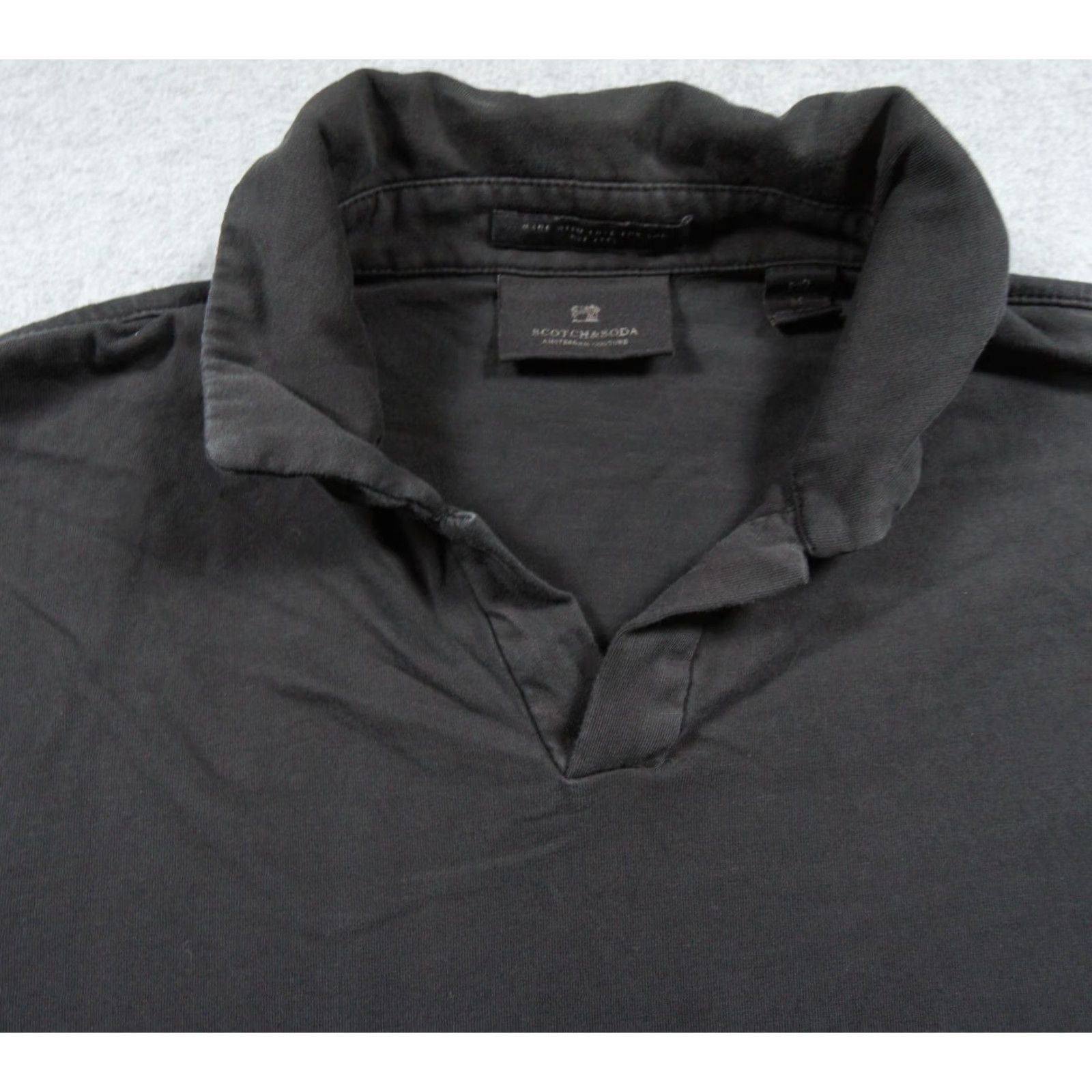 Scotch & Soda Scotch & Soda Shirt Mens Medium Black Polo Short Sleeve Collared Preppy Adult Size US M / EU 48-50 / 2 - 2 Thumbnail