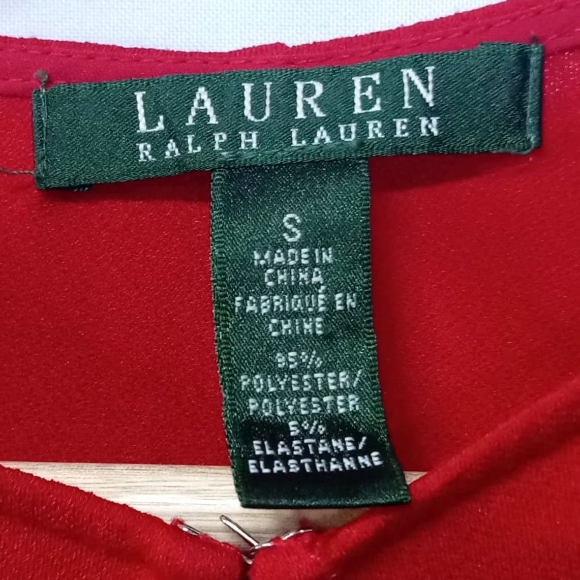 Ralph Lauren Lauren Ralph Lauren Red Knit Top Solid Crew Neck Long Sleeve Blouse Women Size S Size S / US 4 / IT 40 - 4 Thumbnail