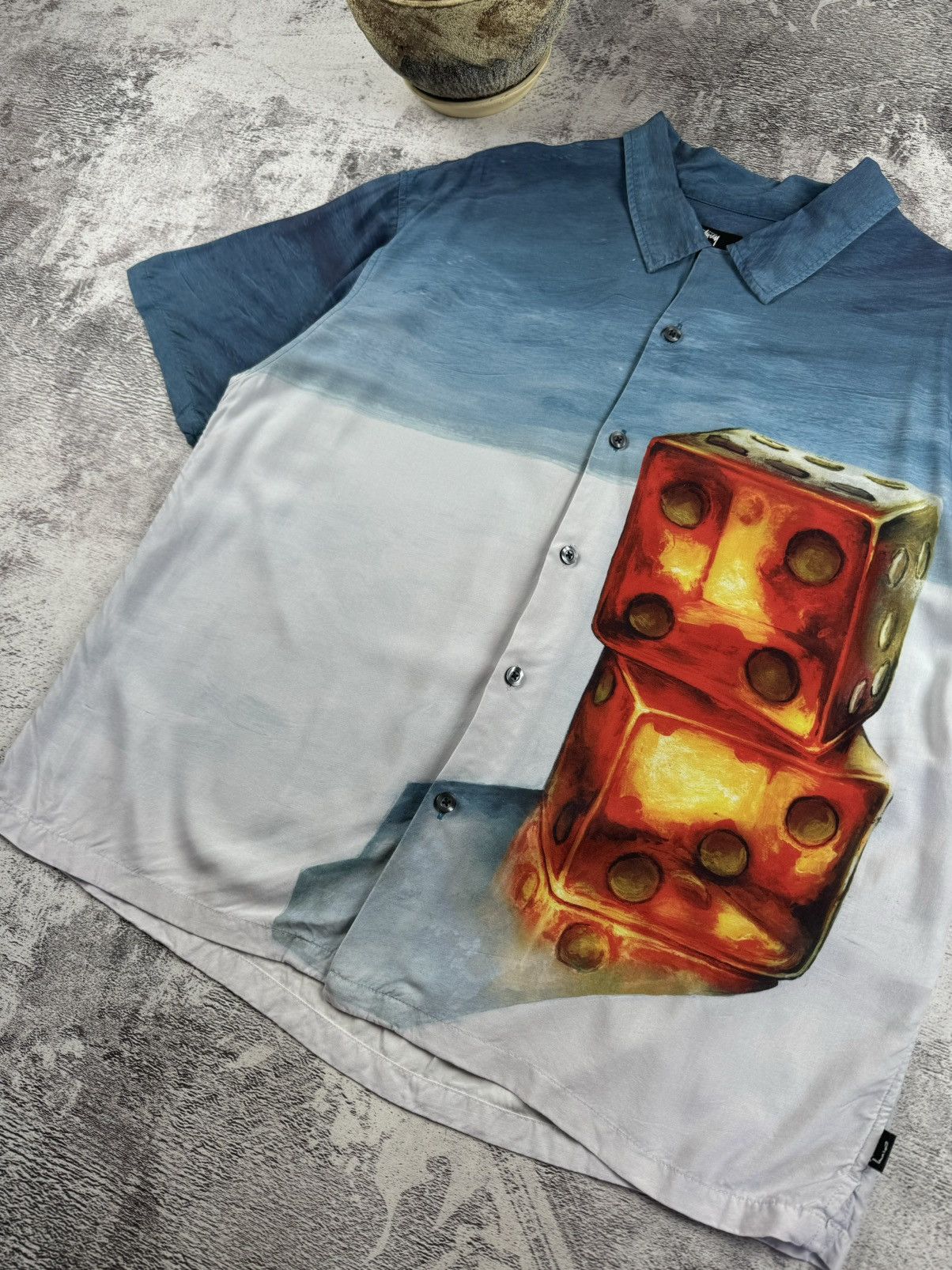 Stussy Vintage Stussy Japanese Dice Painting Rayon 8 Ball Shirt Size US M / EU 48-50 / 2 - 5 Thumbnail
