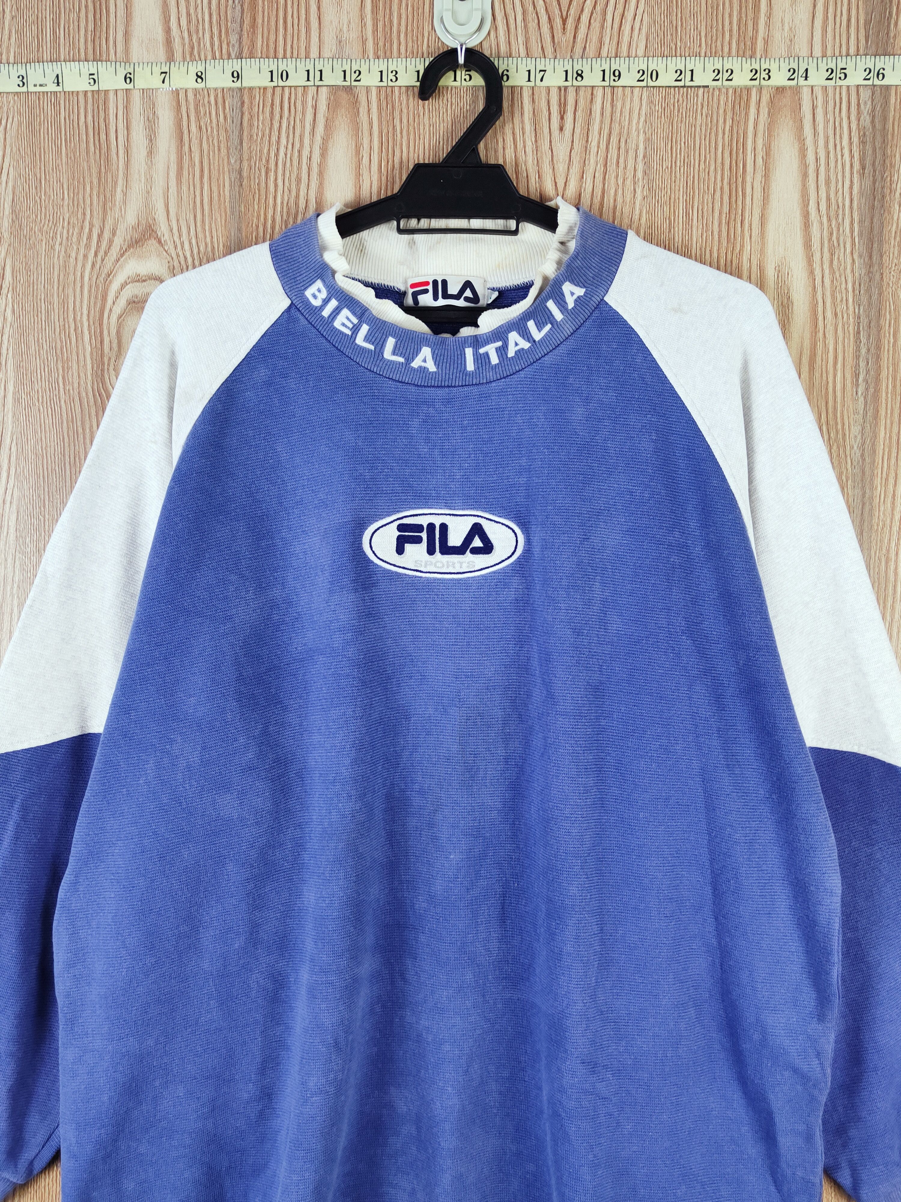 Fila × Vintage Vintage 💥 Fila Blue Sweatshirts Sweater Size US L / EU 52-54 / 3 - 2 Thumbnail