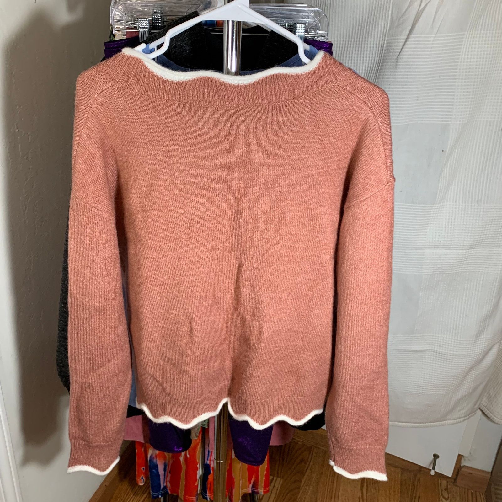 Other Cute Knit Orange Sweater Size XL Size XL / US 12-14 / IT 48-50 - 2 Thumbnail