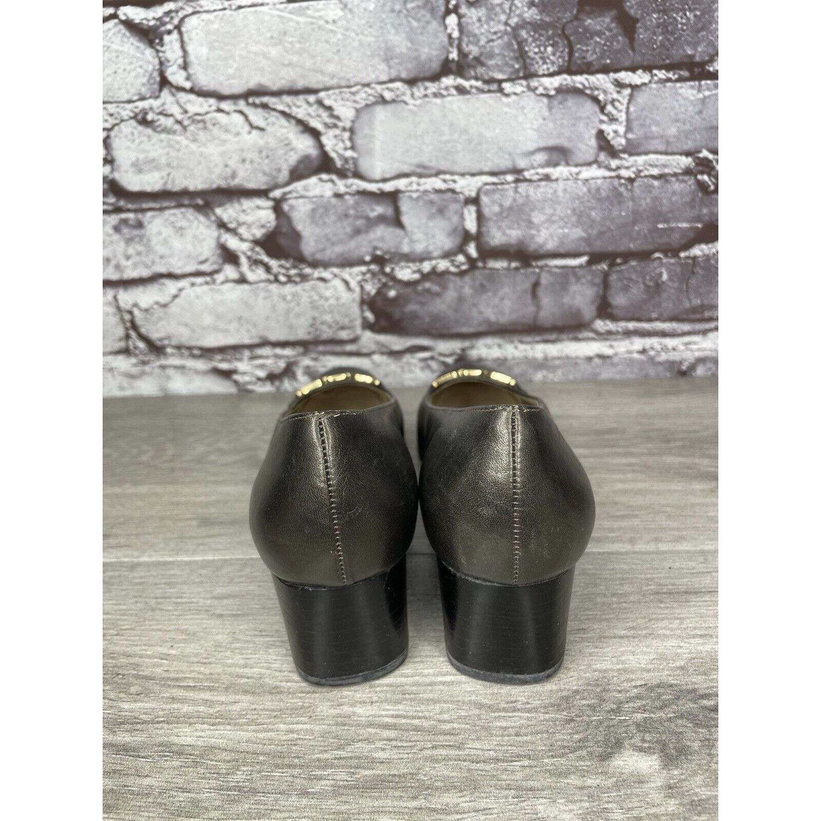 Salvatore Ferragamo Salvatore Ferragamo Brown Leather Horsebit Heeled Pump Shoes Size US 7 / IT 37 - 4 Thumbnail