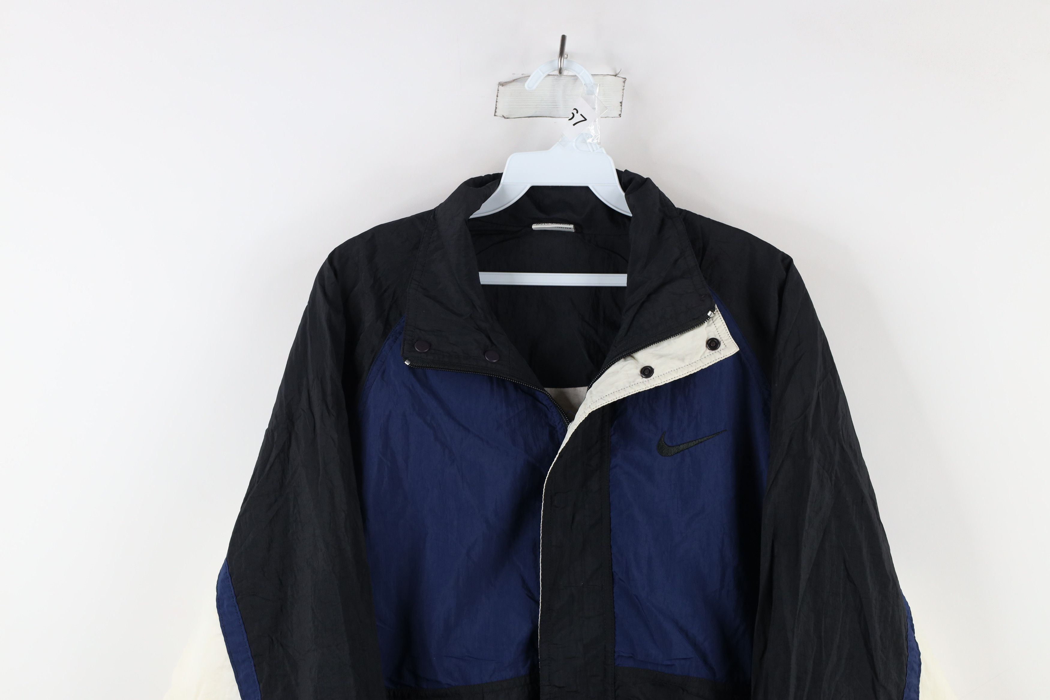 Nike × Vintage Vintage 90s Nike Mini Swoosh Lined Windbreaker Jacket Size US M / EU 48-50 / 2 - 2 Thumbnail