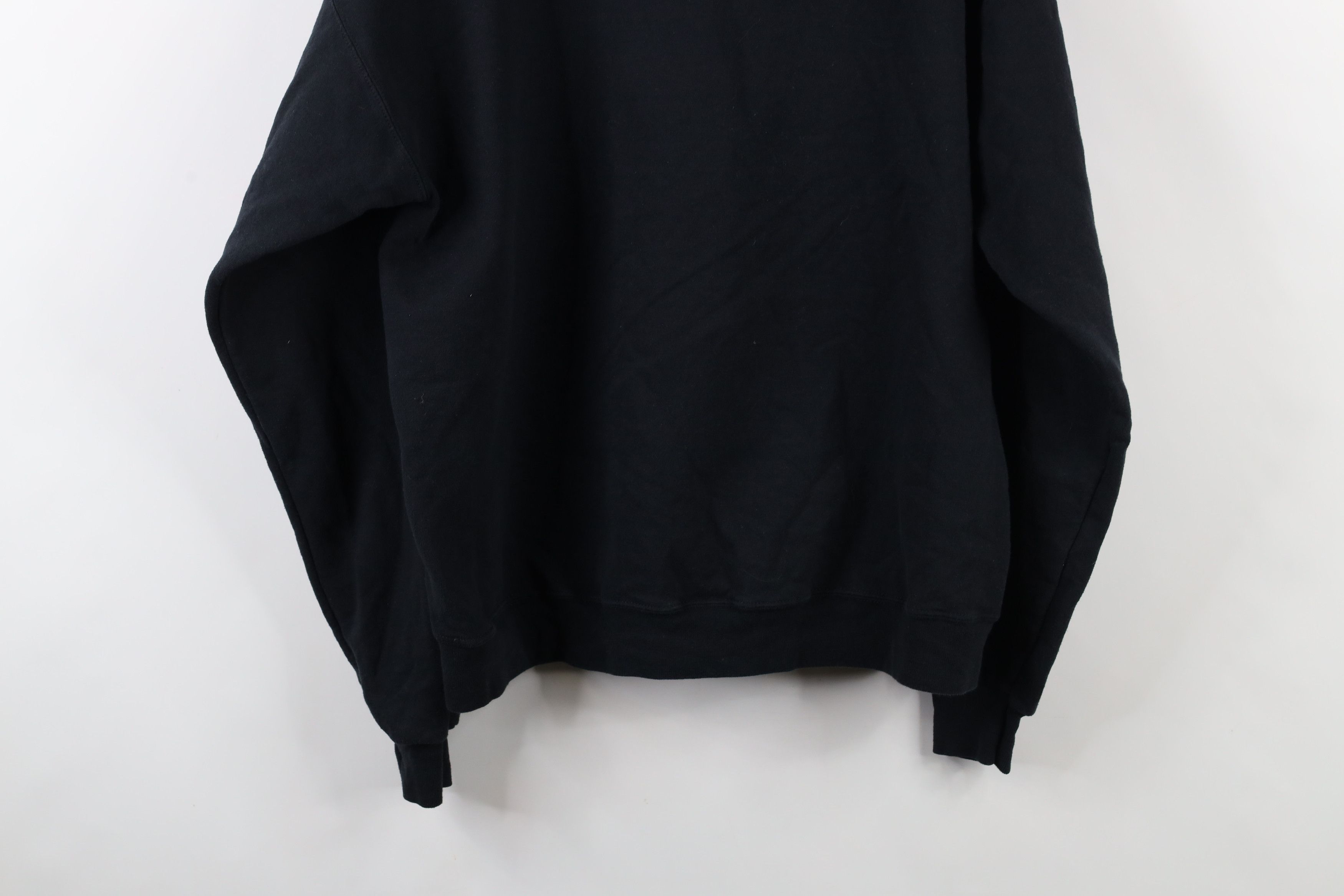 Vintage Vintage 90s Streetwear Faded Blank Hoodie Sweatshirt Black Size US L / EU 52-54 / 3 - 12 Thumbnail