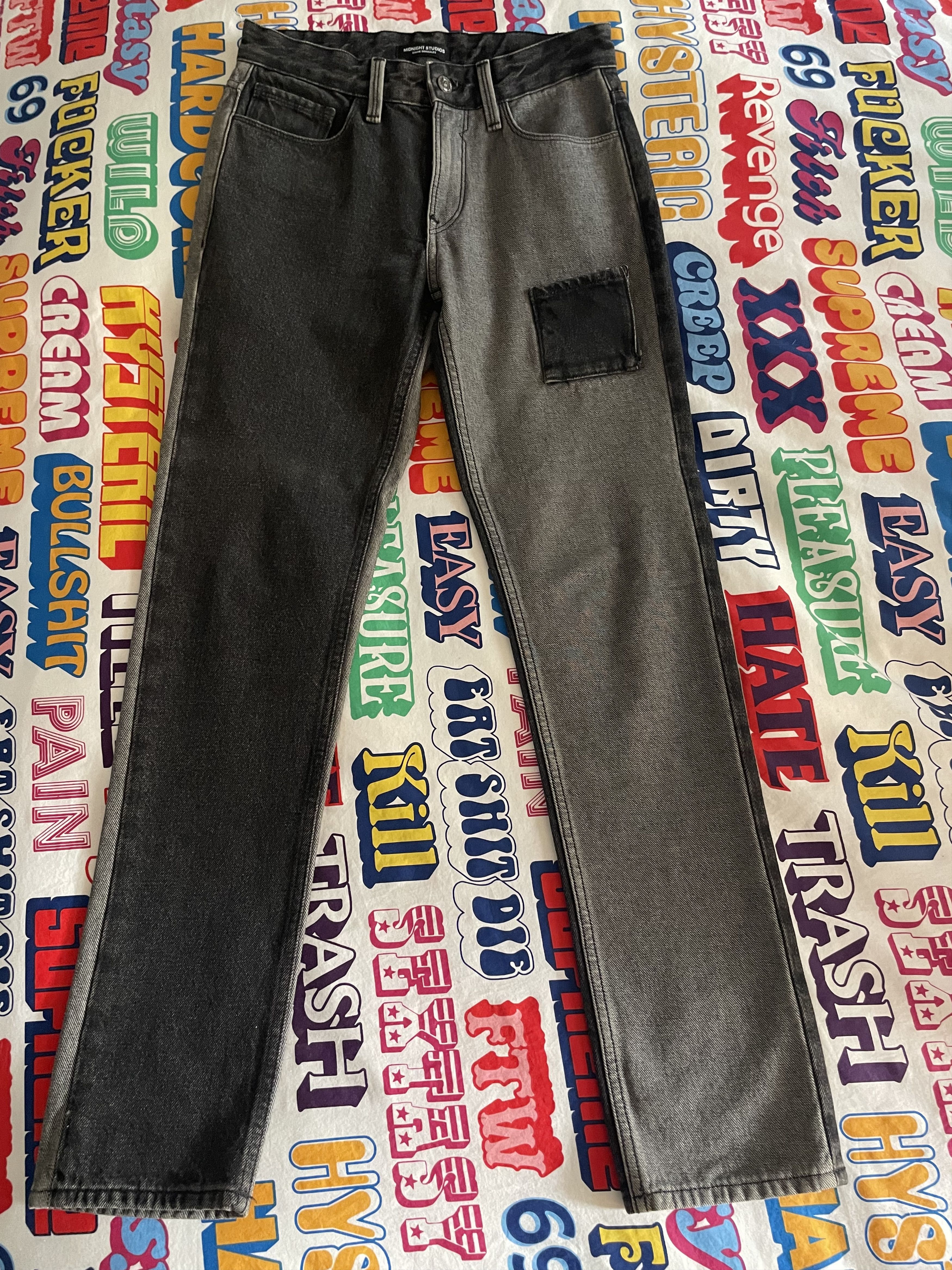 Guess × Midnight Studios Midnight Studios x Guess Two Tone Jeans Black Size 1 Size US 30 / EU 46 - 1 Thumbnail