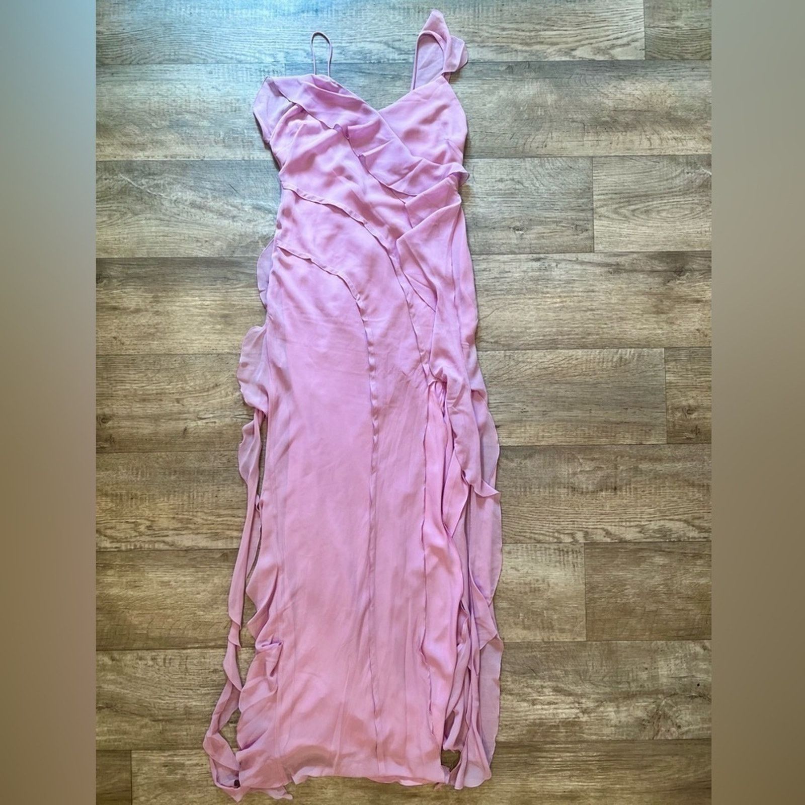Mango MANGO Pink Ruffle Maxi Dress NWT Size M / US 6-8 / IT 42-44 - 19 Thumbnail