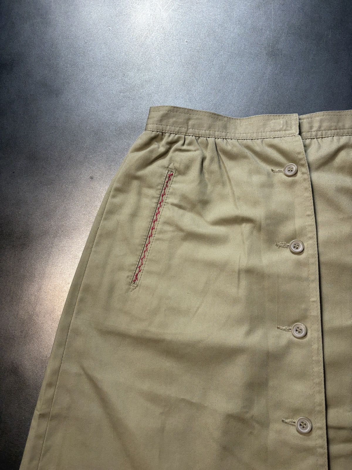 JCPenney × Sears × Vintage 1990s Maxi Skirt Vintage Tabi Skirt Front Button Loden Trad Size 32" / US 10 / IT 46 - 5 Thumbnail
