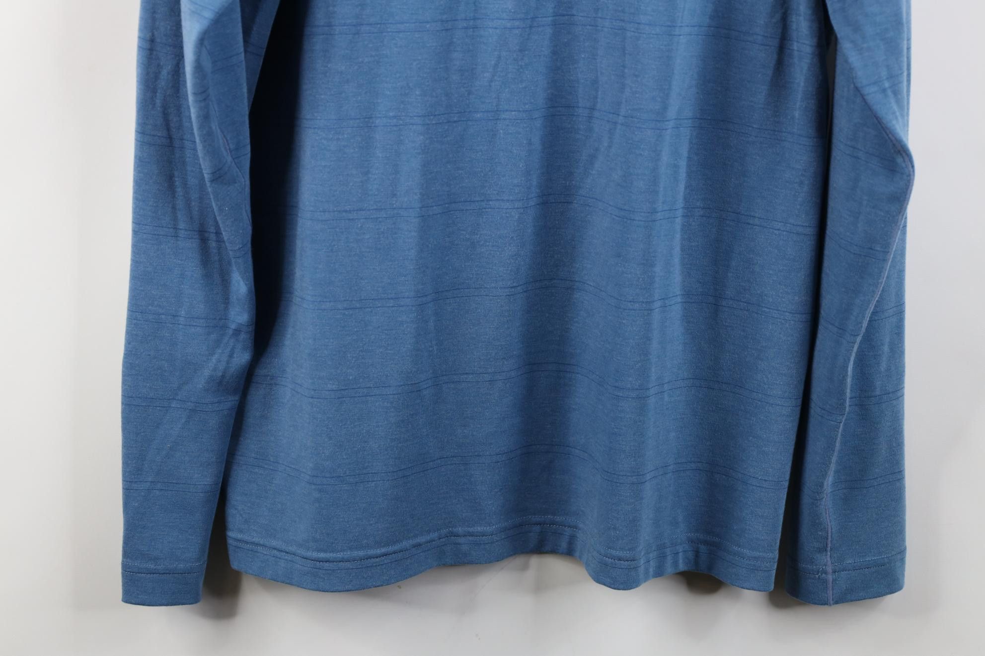 Prana prAna Breathe Striped Knit 1/4 Zip Pullover Jacket Top Blue Size US M / EU 48-50 / 2 - 13 Thumbnail