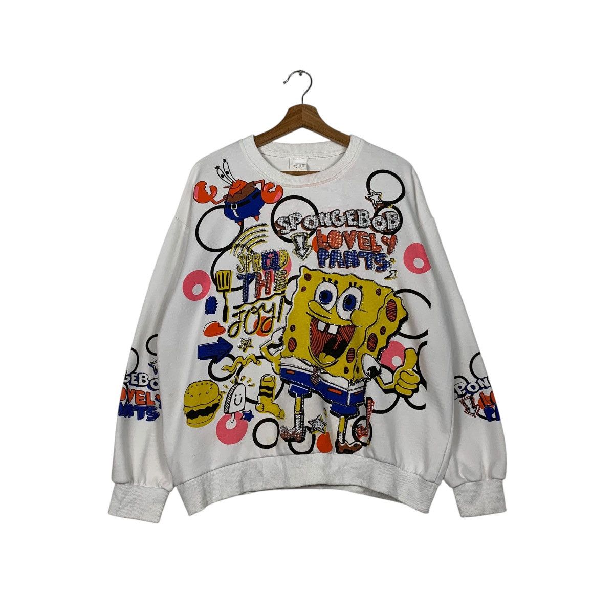 Japanese Brand Spongebob Lovely Pants Fullprint Sweatshirt Size US M / EU 48-50 / 2 - 1 Thumbnail
