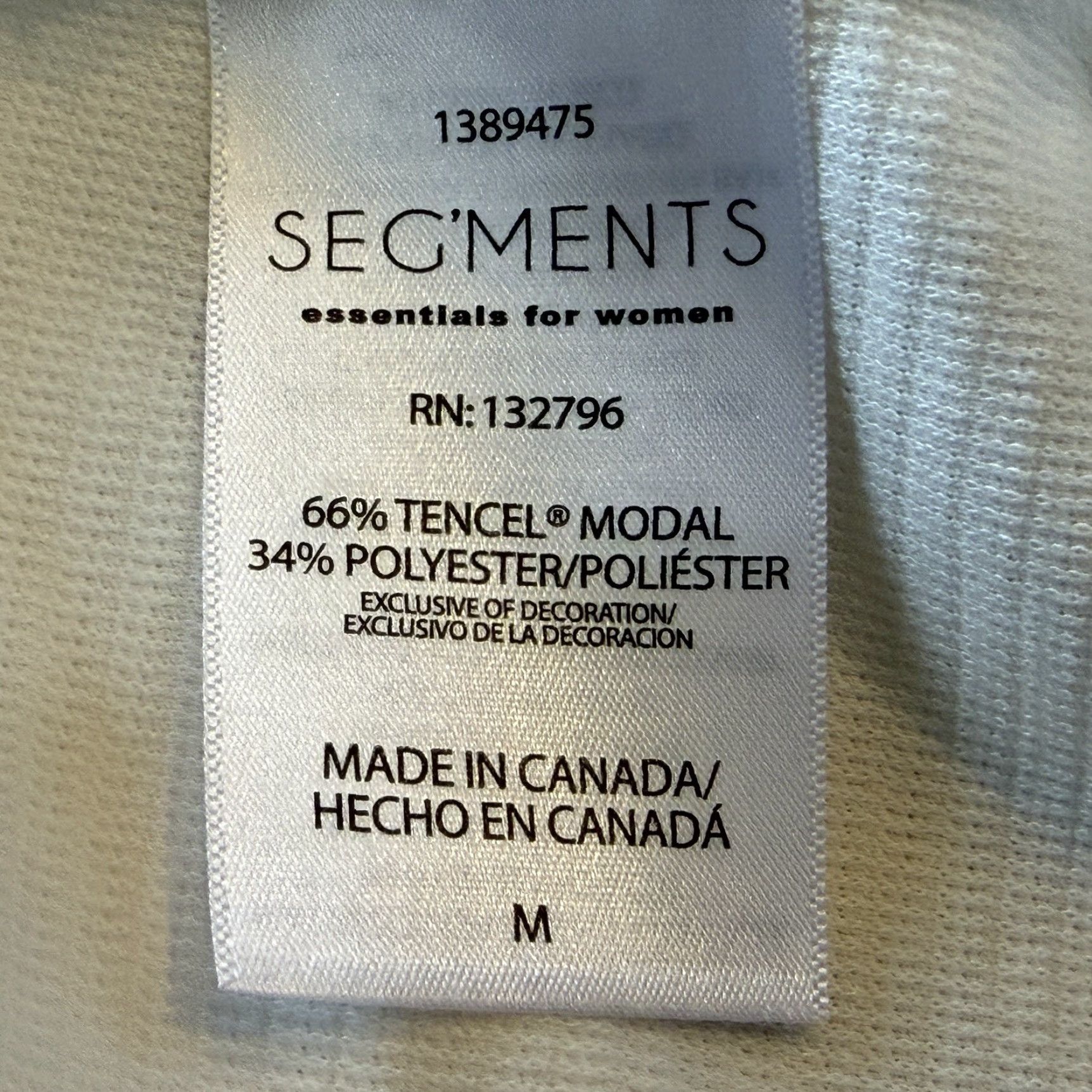 Vintage VINTAGE Seg'Ments Pullover Top Womens Medium White Ribbed V-Neck 3/4 Sleeve Canada Size M / US 6-8 / IT 42-44 - 7 Thumbnail