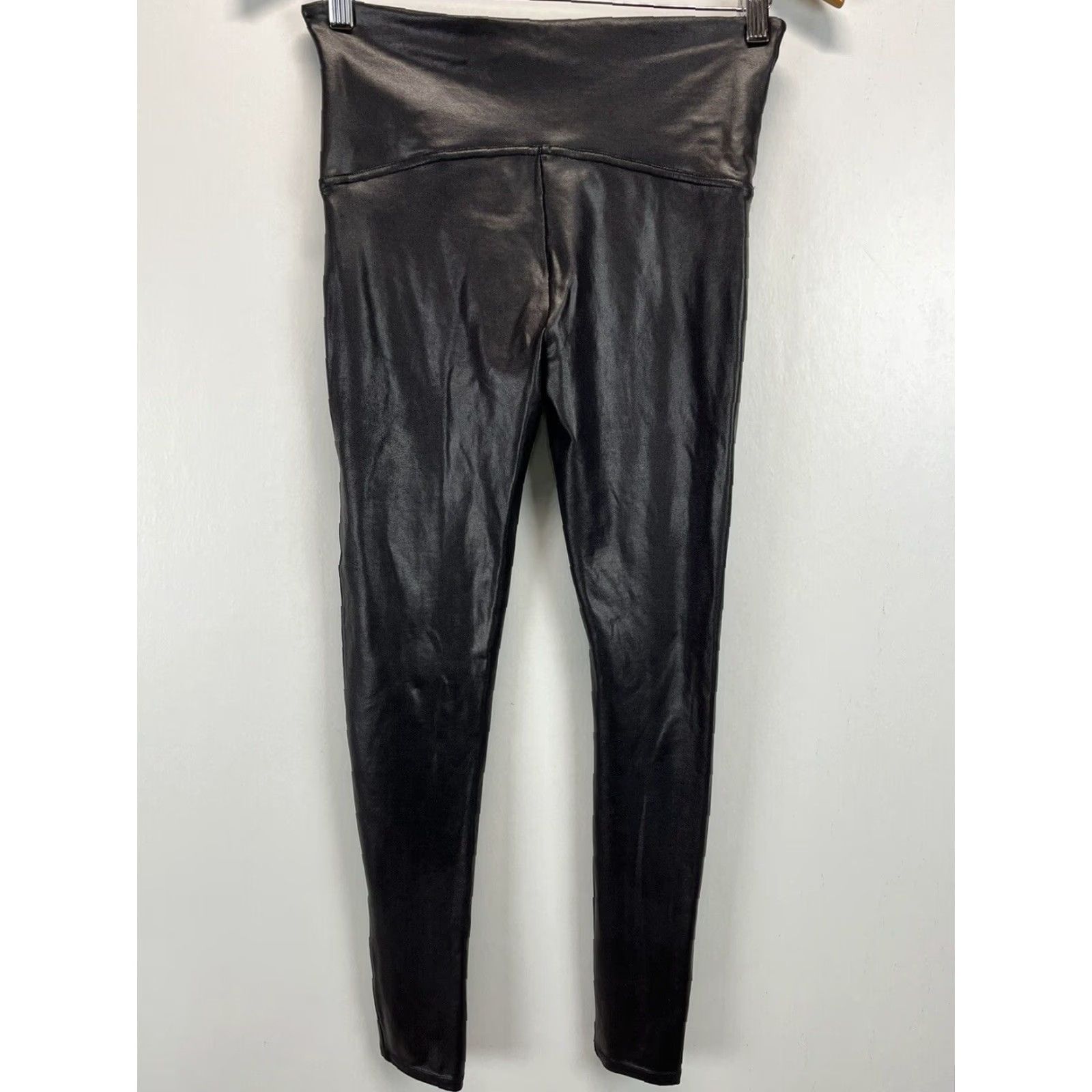 Spanx Spanx Faux Leather Leggings Womens Large Black Stretch Size 36" / US 14 / IT 50 - 3 Thumbnail