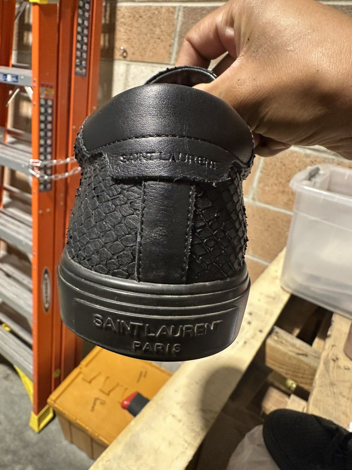 Saint Laurent Paris Saint Laurent SL/06 Court Classic - Black Python Leather Size US 10 / EU 43 - 4 Thumbnail