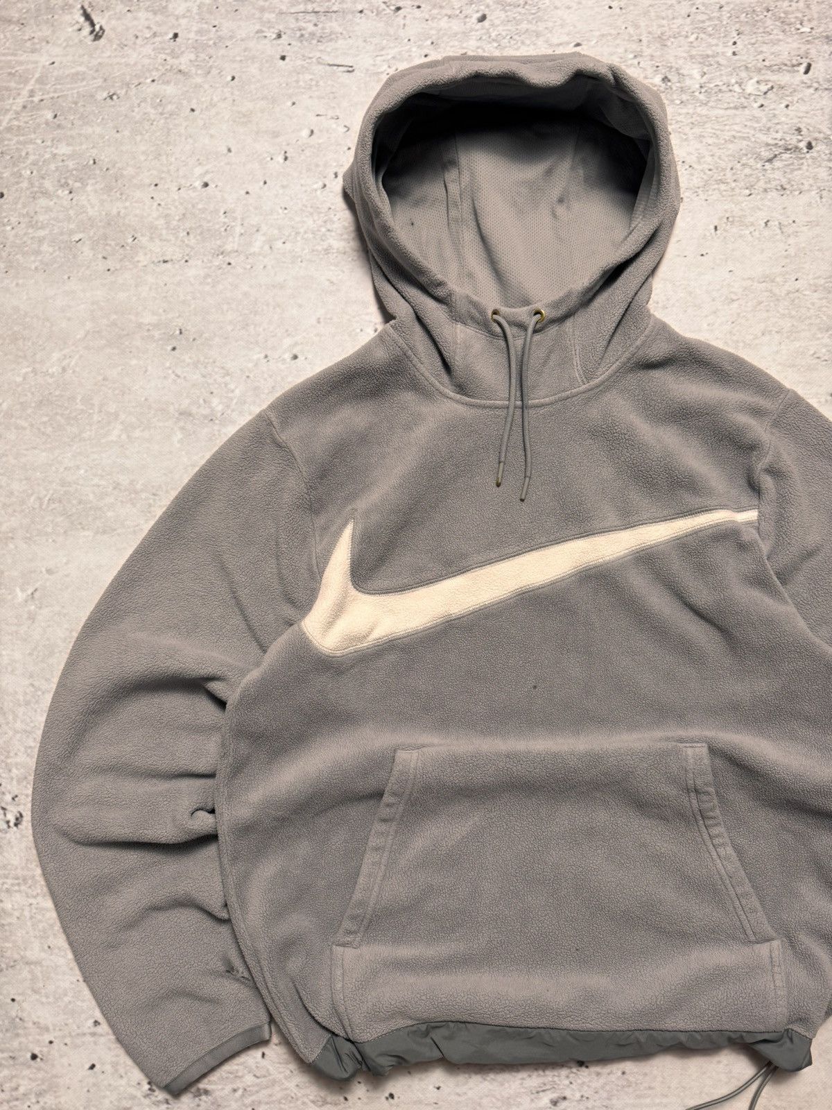 Nike × Vintage NIKE TEDDY FLEECE VINTAGE CENTER LOGO OVERSIZE BOXY HOODIE Size US S / EU 44-46 / 1 - 2 Thumbnail