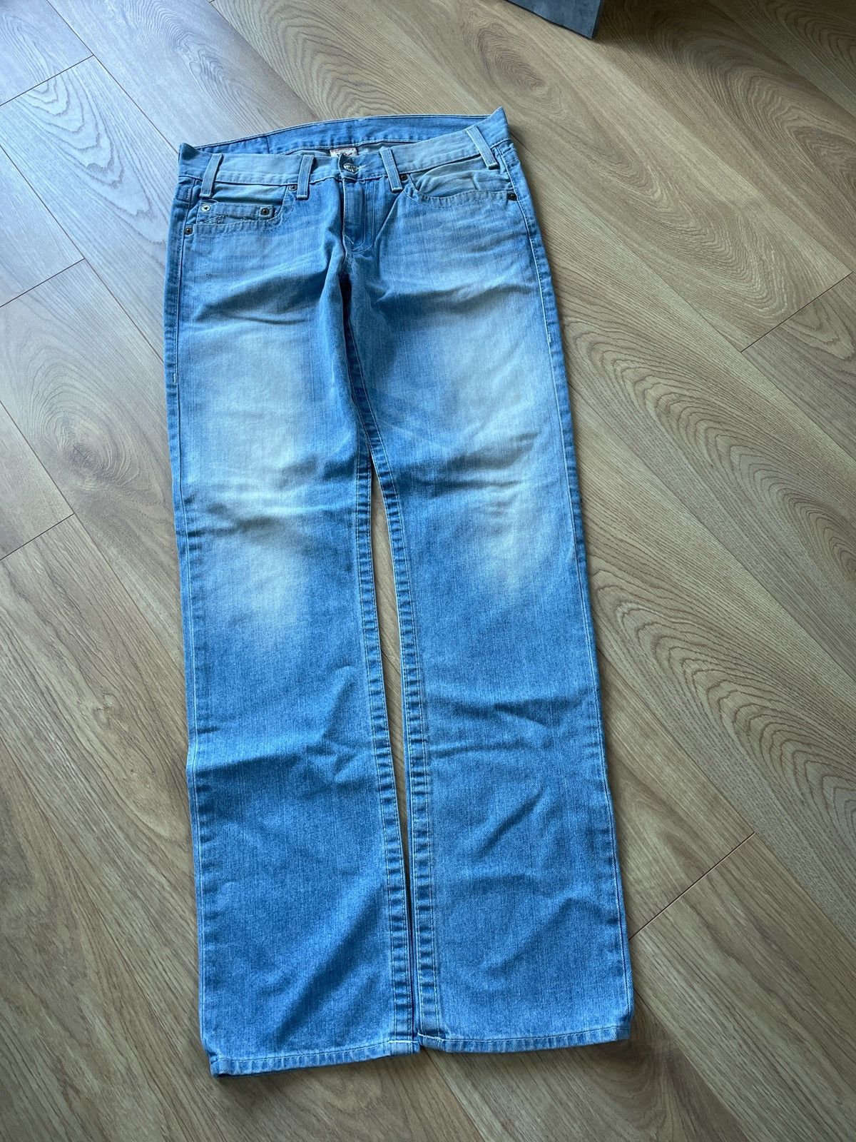 True Religion × Vintage Vintage True Religion Slim Faded Denim Jeans USA Y2K Style Size US 32 / EU 48 - 3 Thumbnail