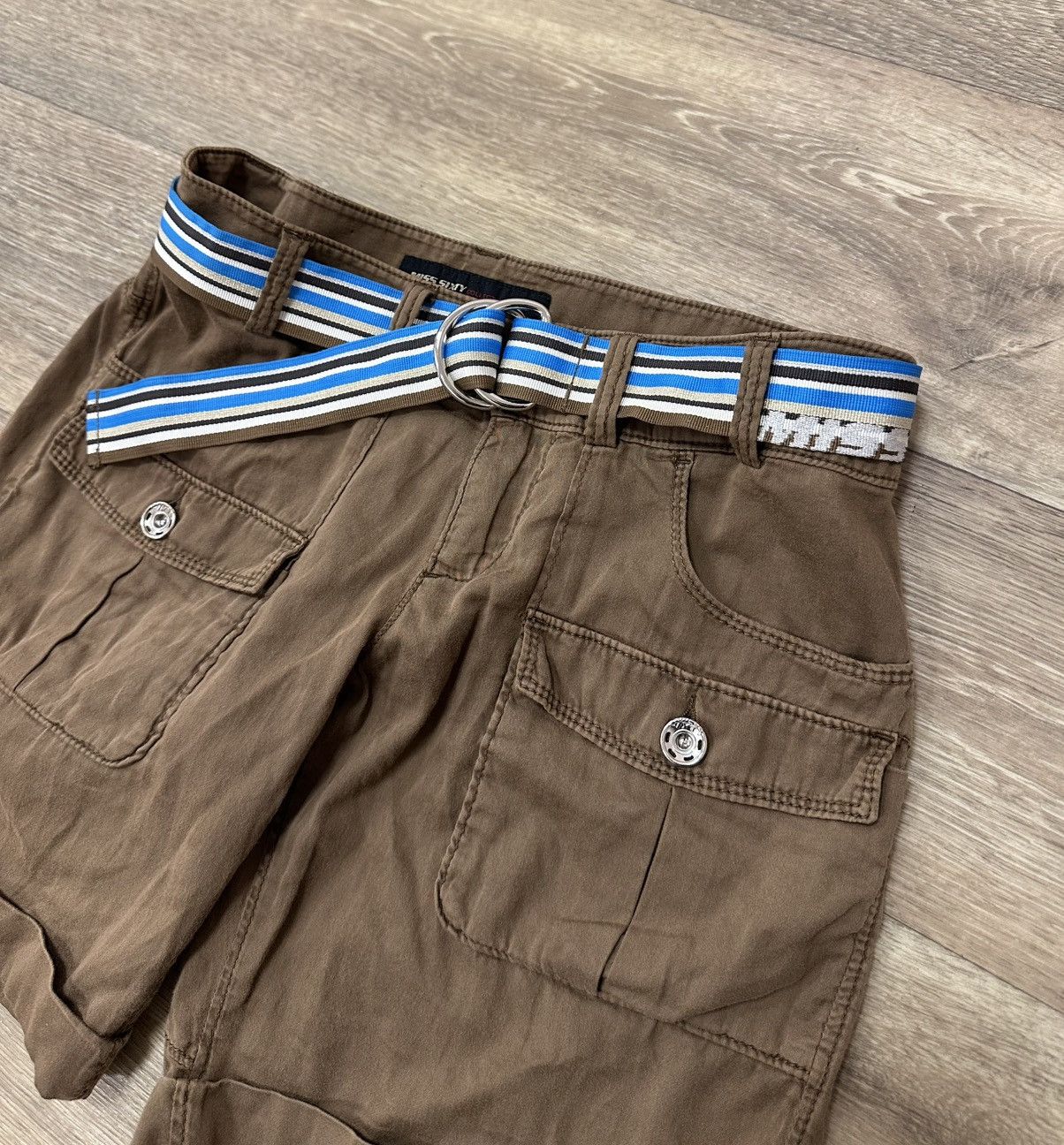 Miss Sixty Miss Sixty Women’s Brown Shorts Size XS Y2K Avant Garde 00s Size 26" / US 2 / IT 38 - 2 Thumbnail